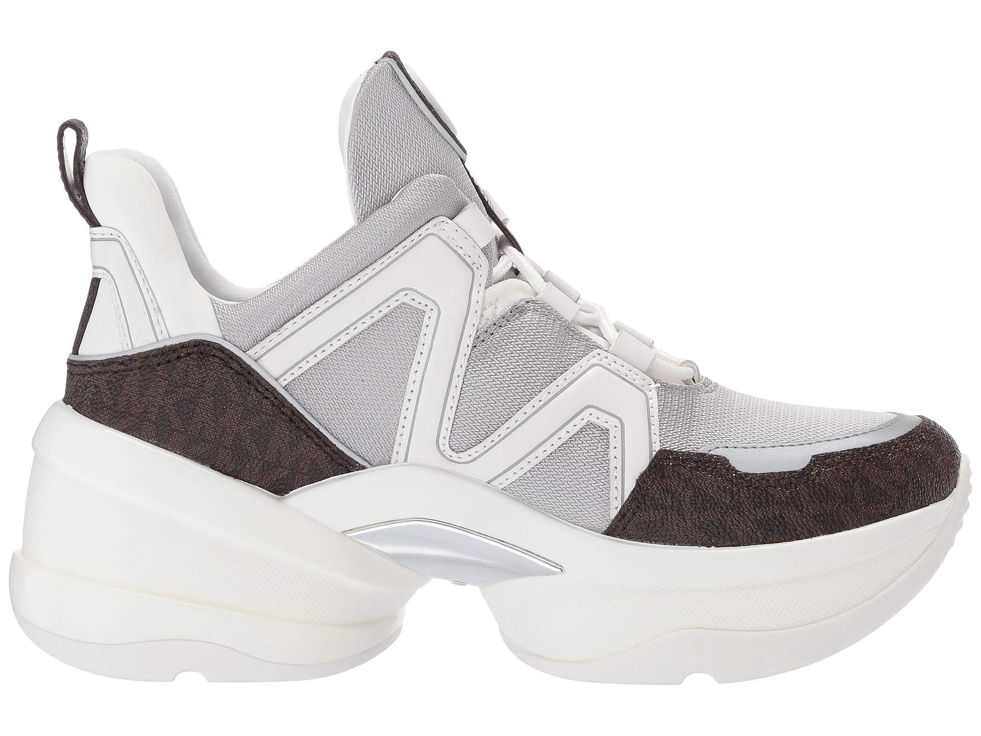 MICHAEL Michael Kors Olympia Trainer (silver/optic White Nylon
