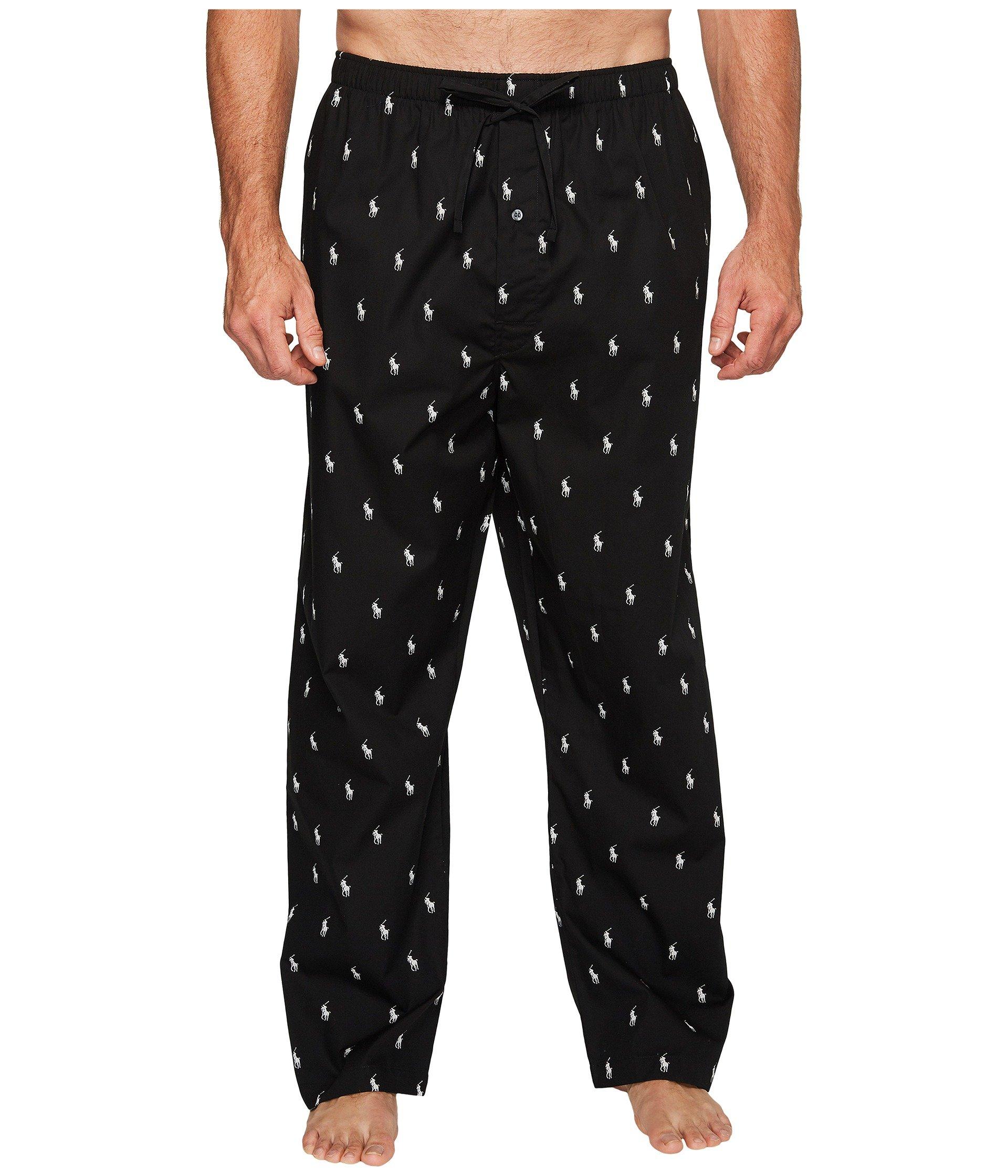 Polo Ralph Lauren Cotton Big All Over Pony Player Woven Pants in Black ...