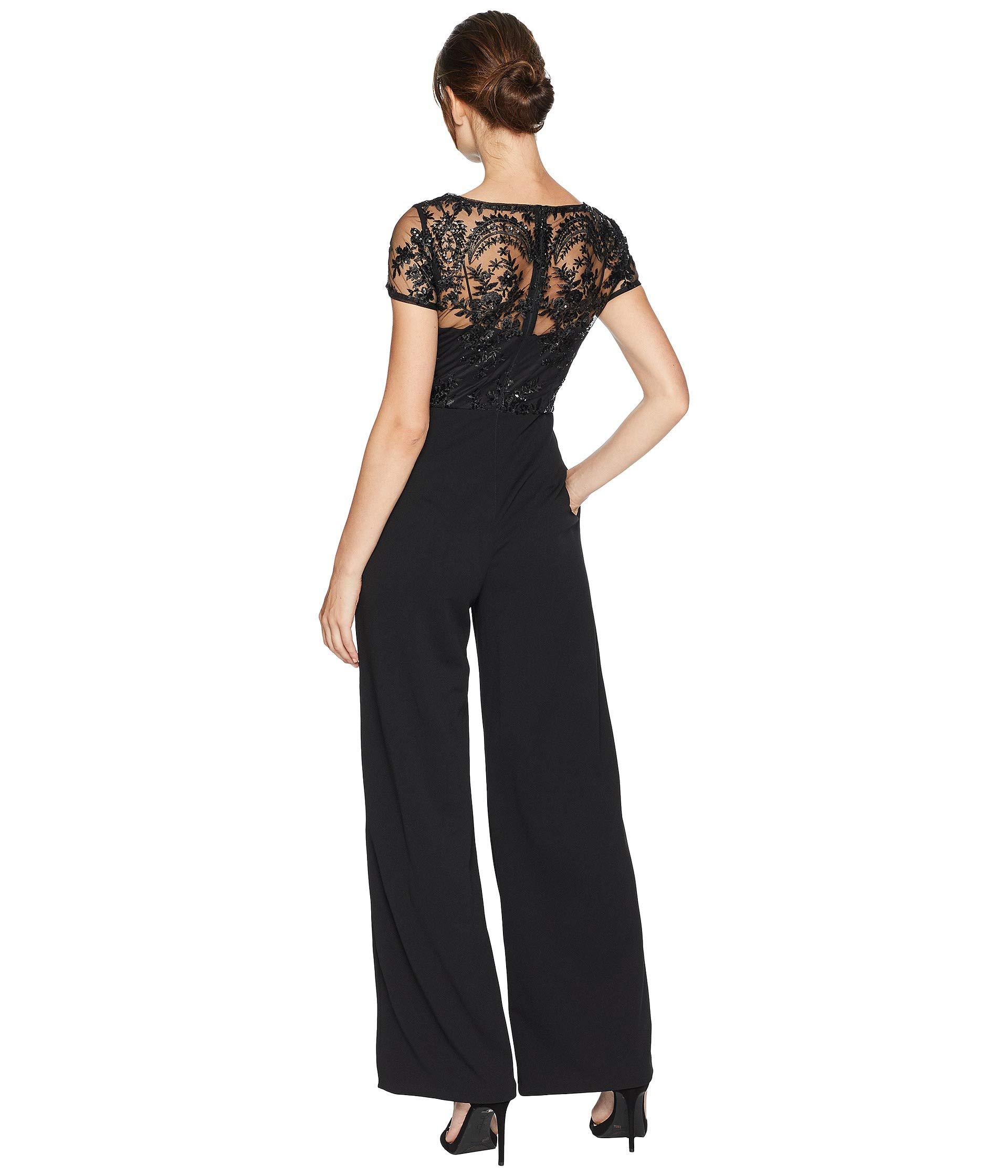 Adrianna Papell Synthetic Jumpsuit With Short Sleeve And Illusion