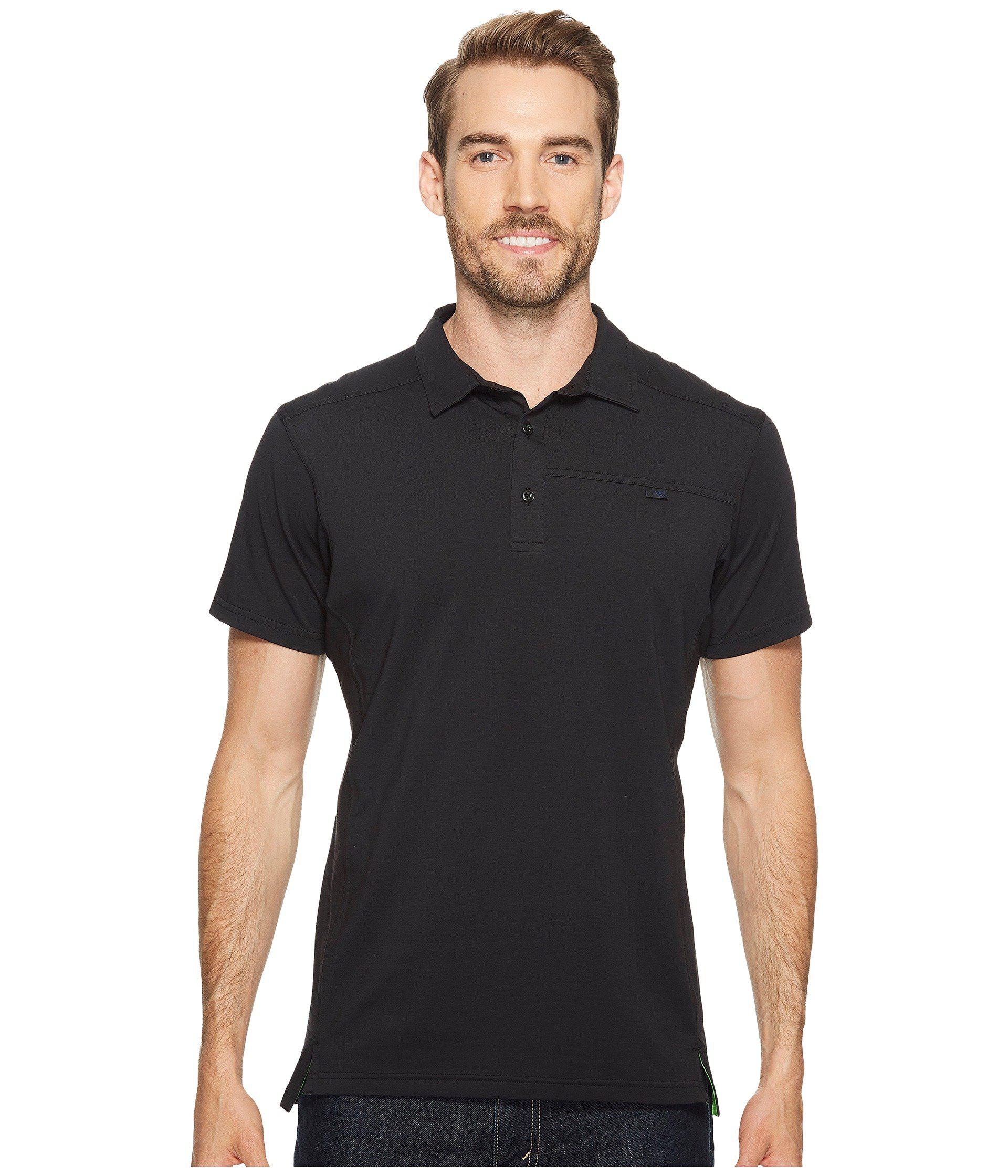 Arc'teryx Cotton Captive Polo S/s in Black for Men - Lyst