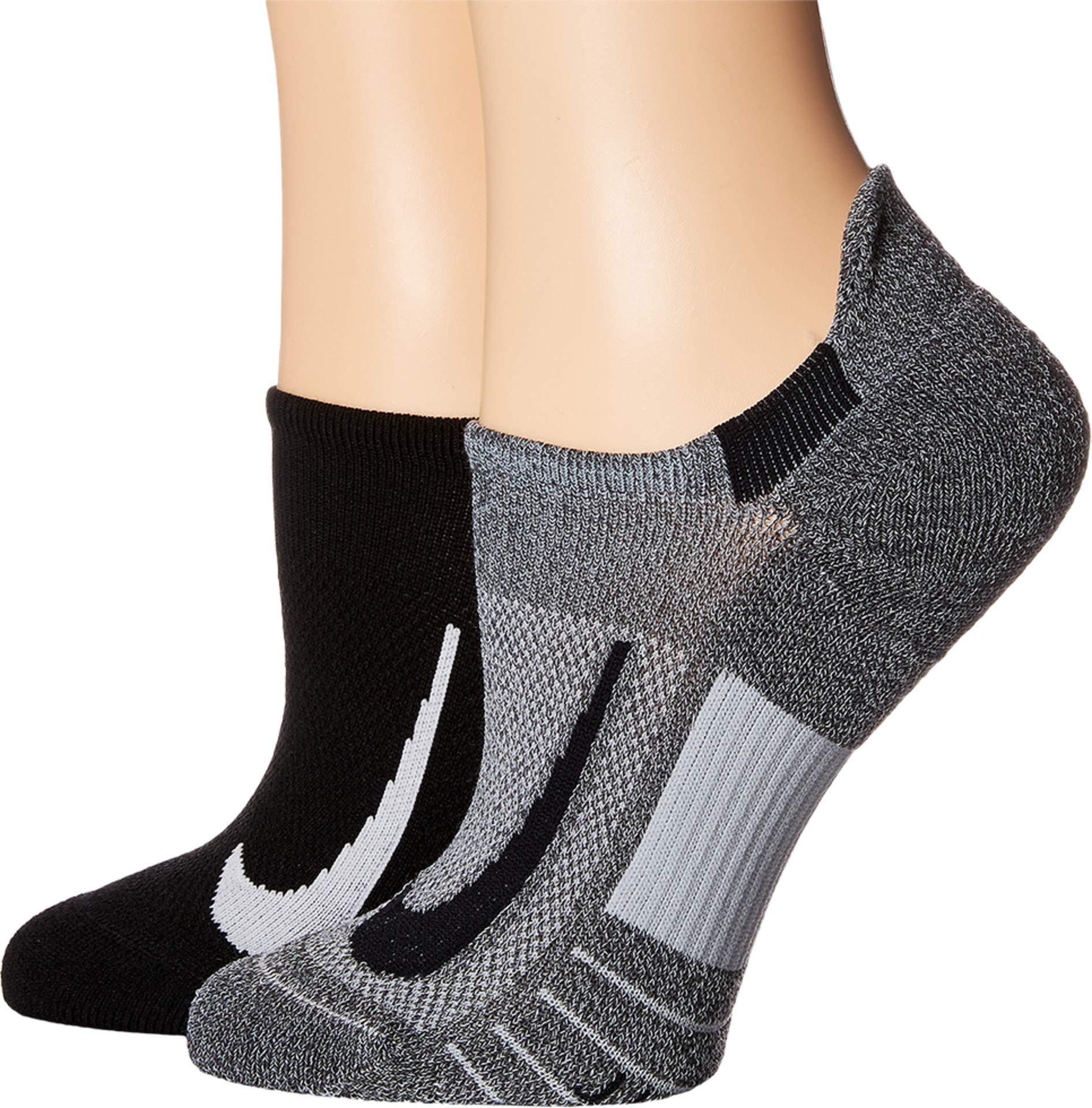 Nike Synthetic Multiplier Running No Show Socks 2pair Pack in Black Lyst