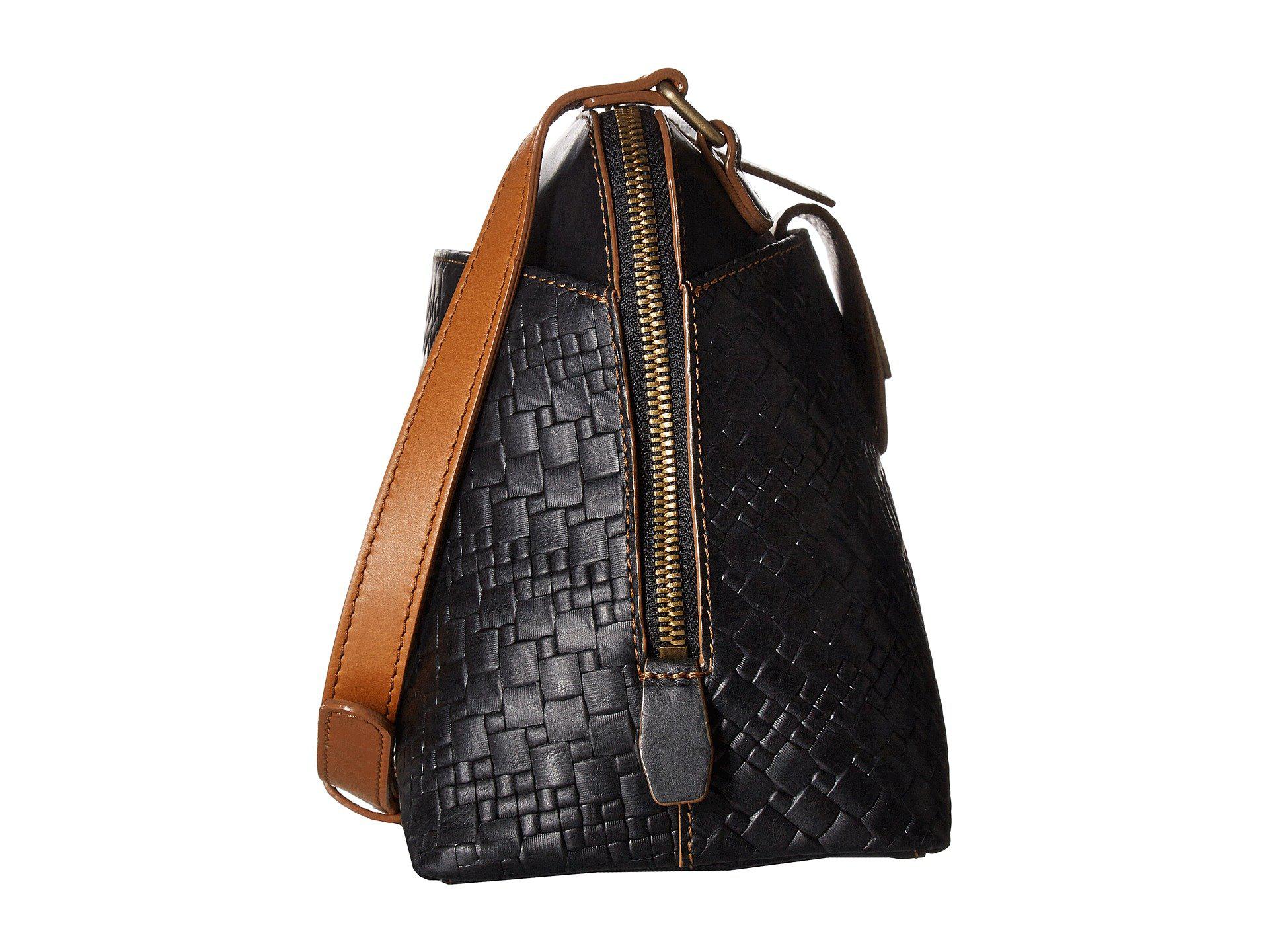 Lodis Leather Rodeo Woven Rfid Izabella Crossbody (black) Cross Body