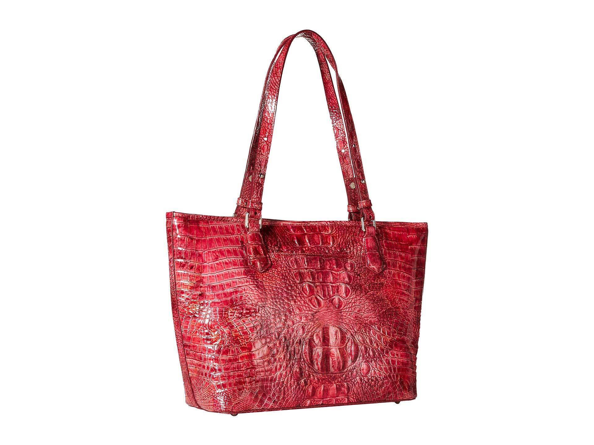 Brahmin Leather Medium Asher Petunia Handbags In Red Lyst Brahmin Leather Medium Asher Petunia