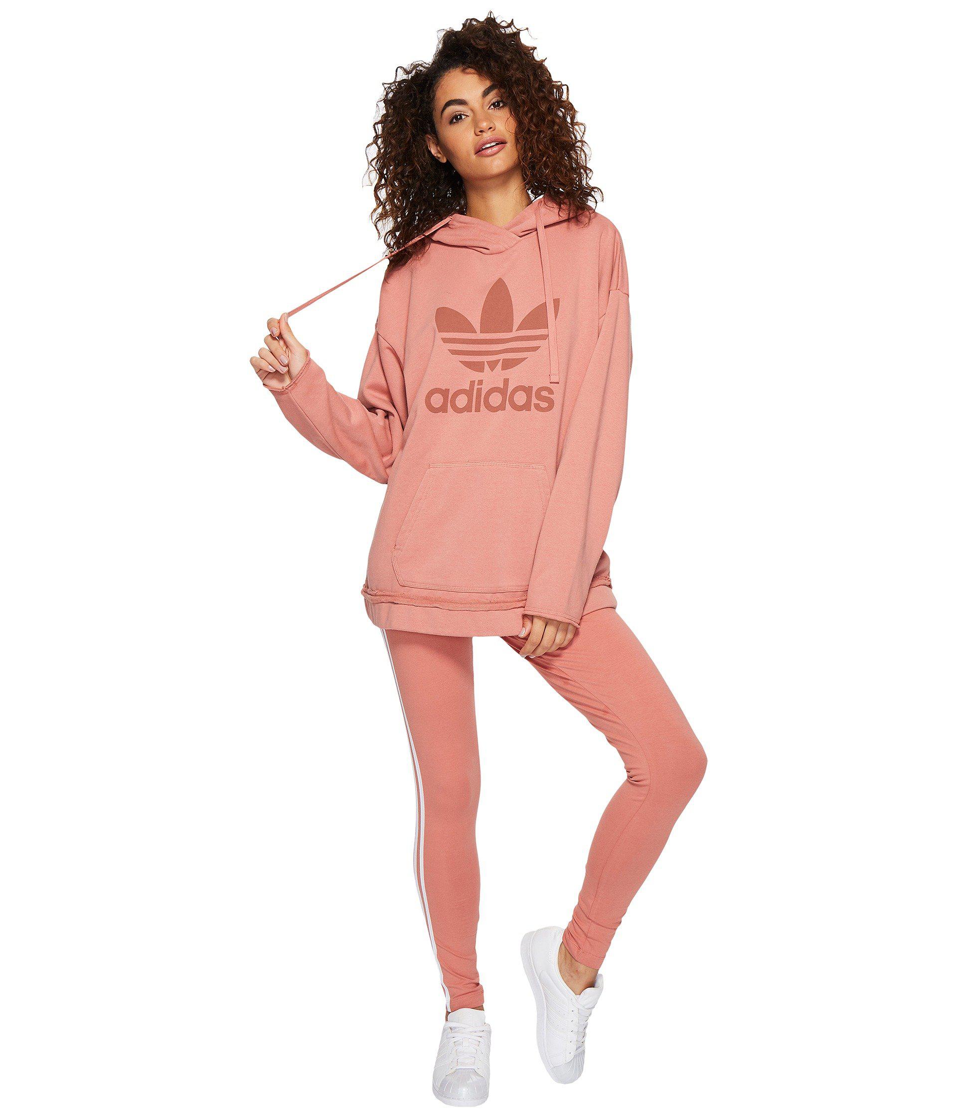 adidas pink trefoil hoodie