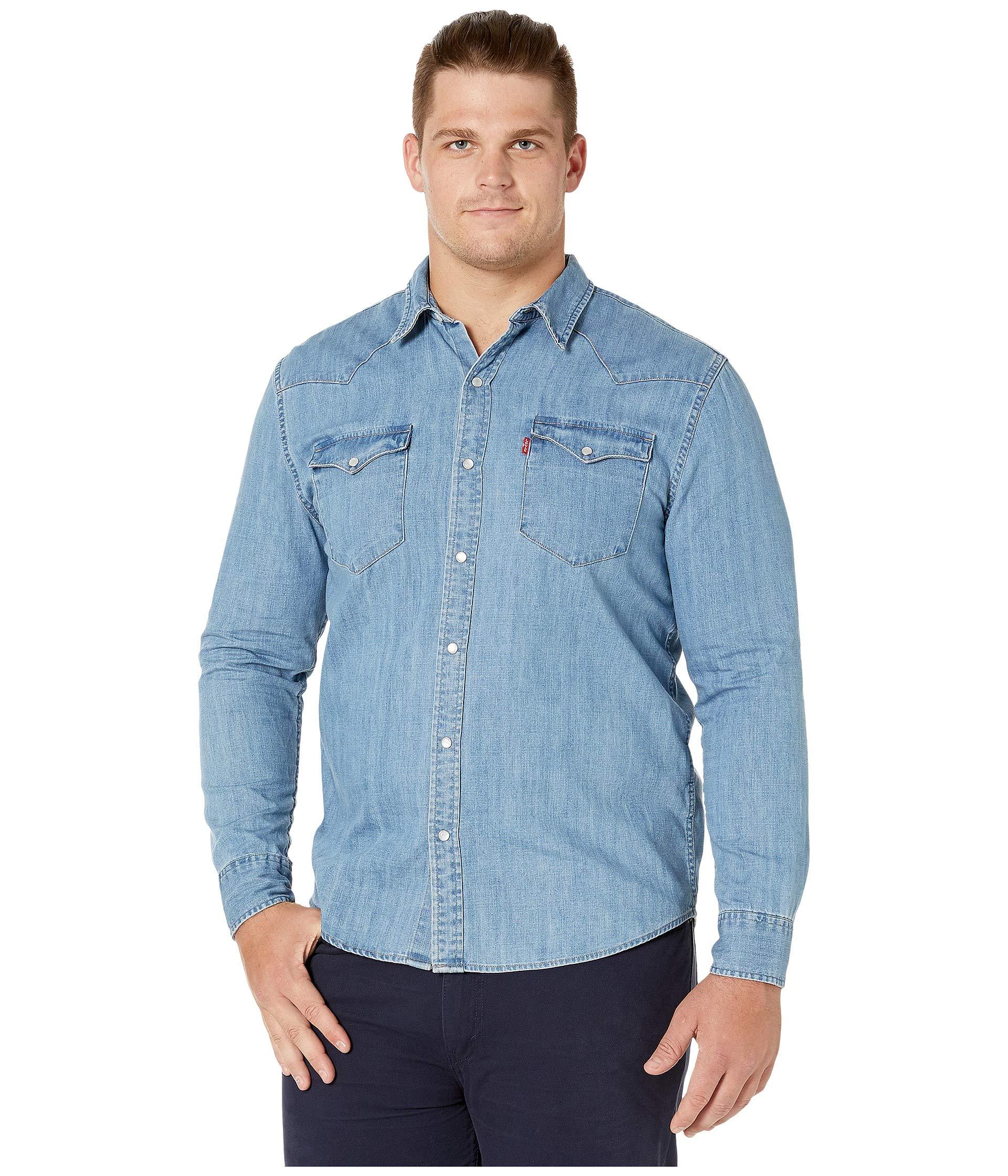 levi's big and tall denim shirts