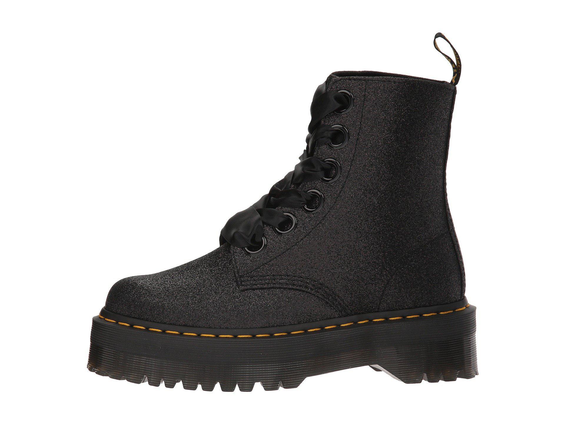 doc martens molly glitter black