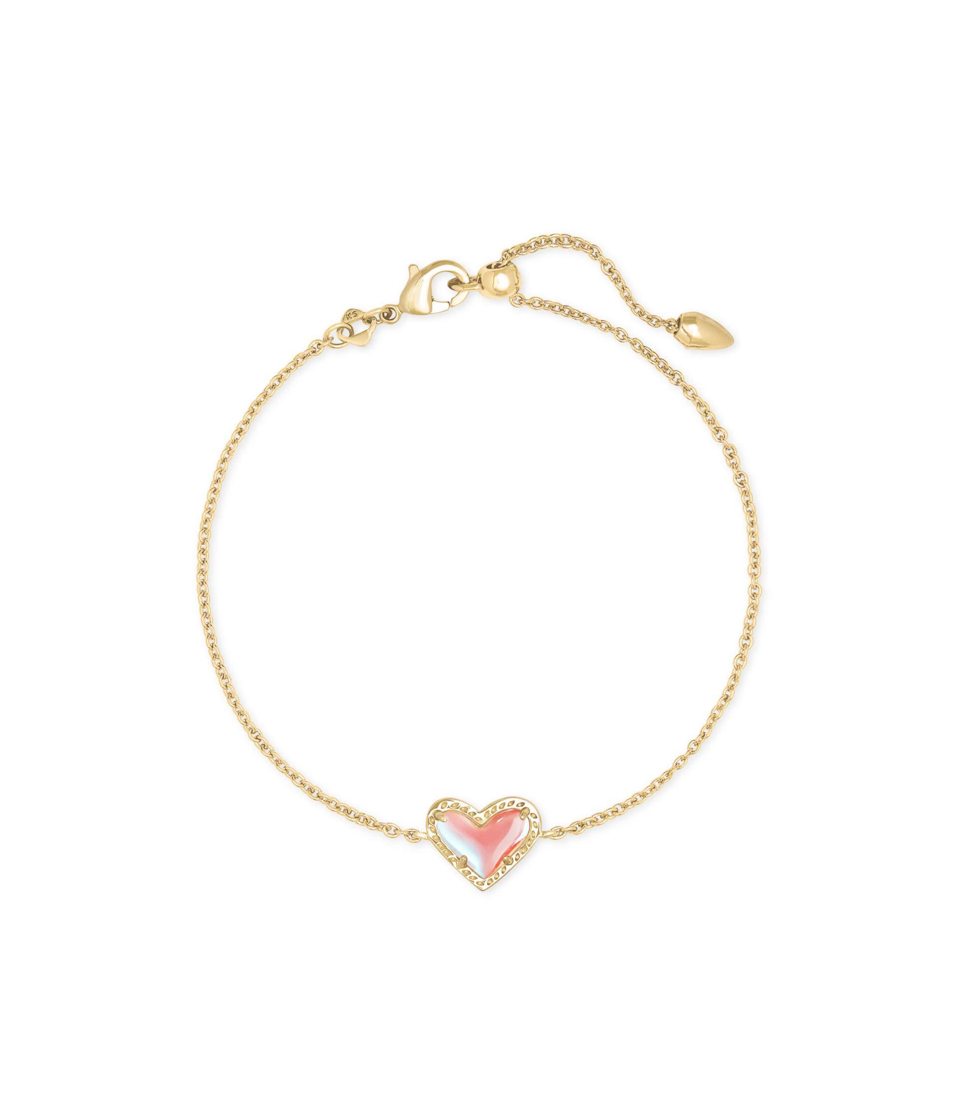 Kendra Scott Ari Heart Delicate Chain Bracelet in Pink Lyst