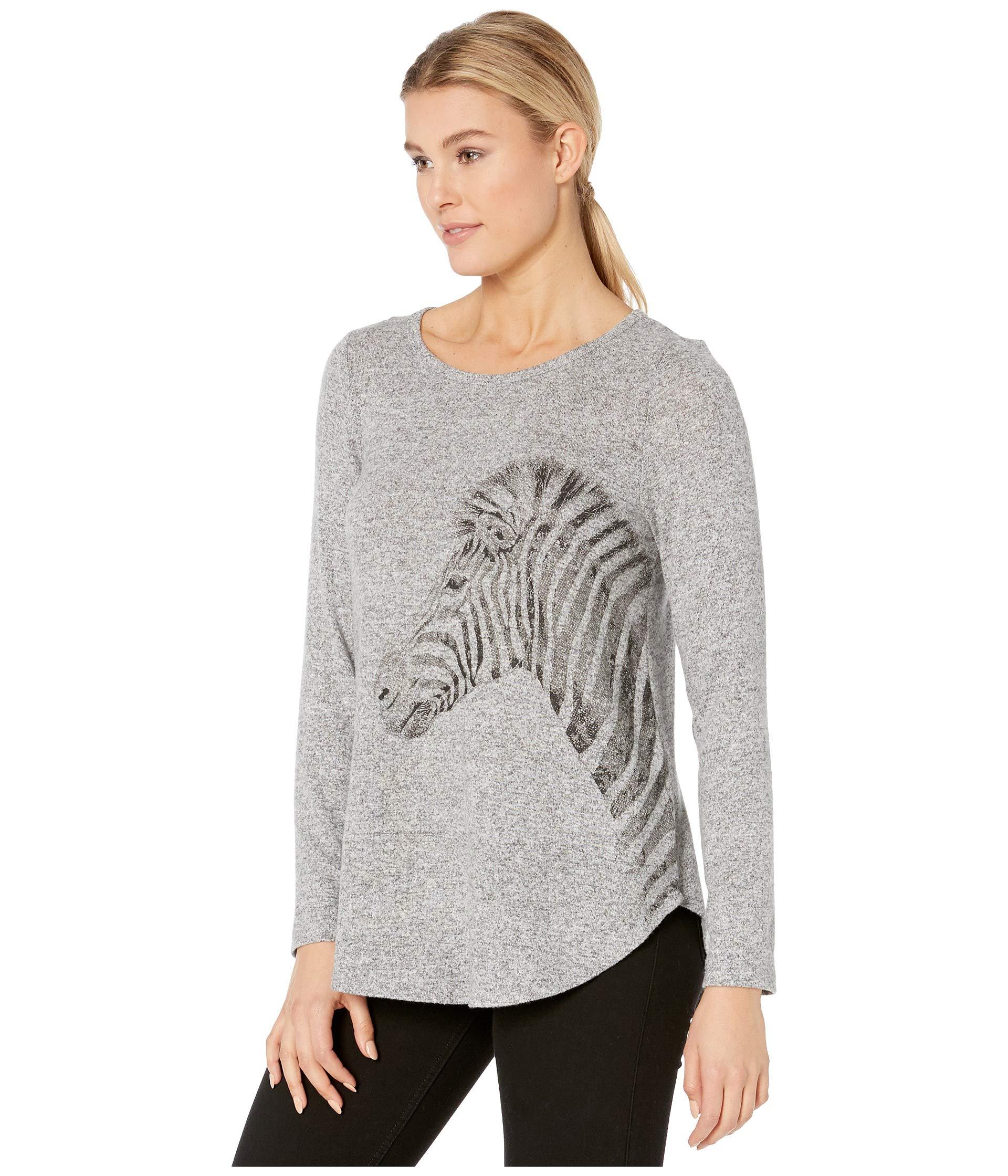 Karen Kane Zebra Sweater in Heather (Gray) - Save 56% - Lyst