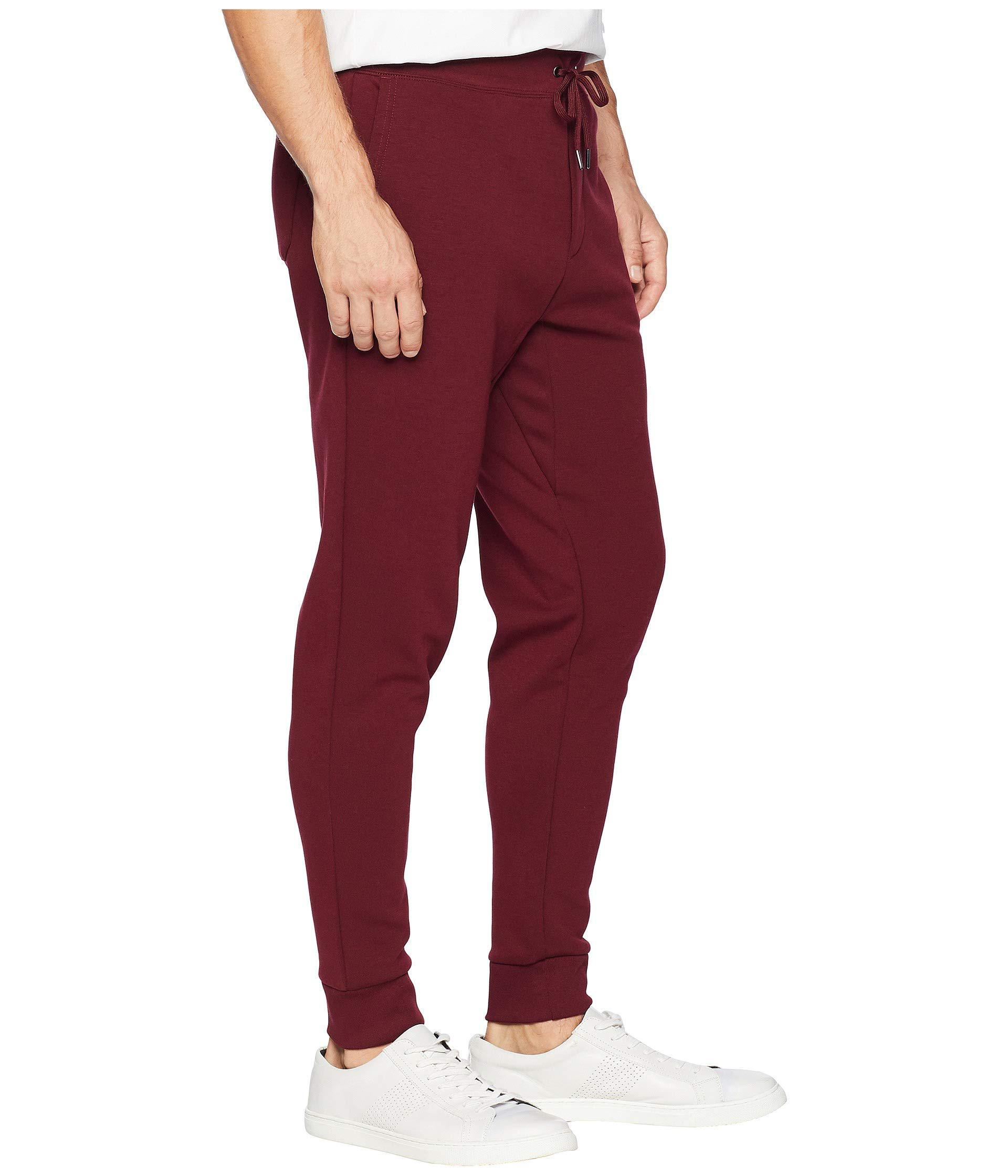 maroon polo sweatpants