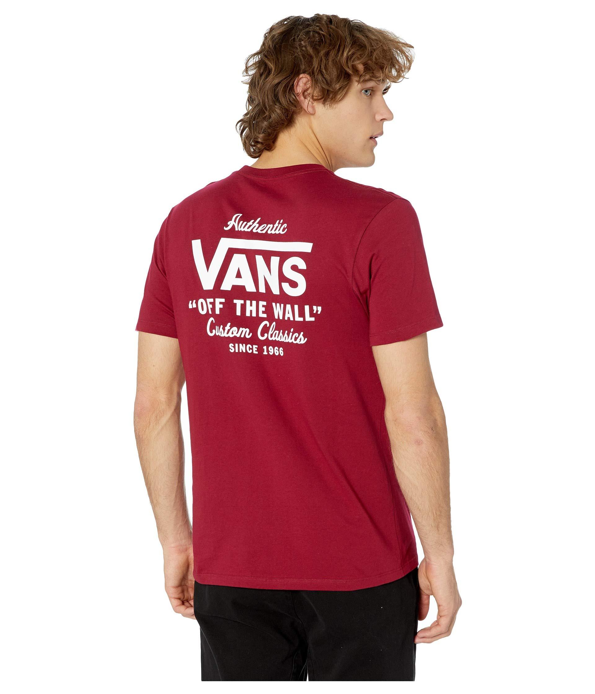 Vans Cotton Holder Street Ii T Shirt In Red For Men Lyst