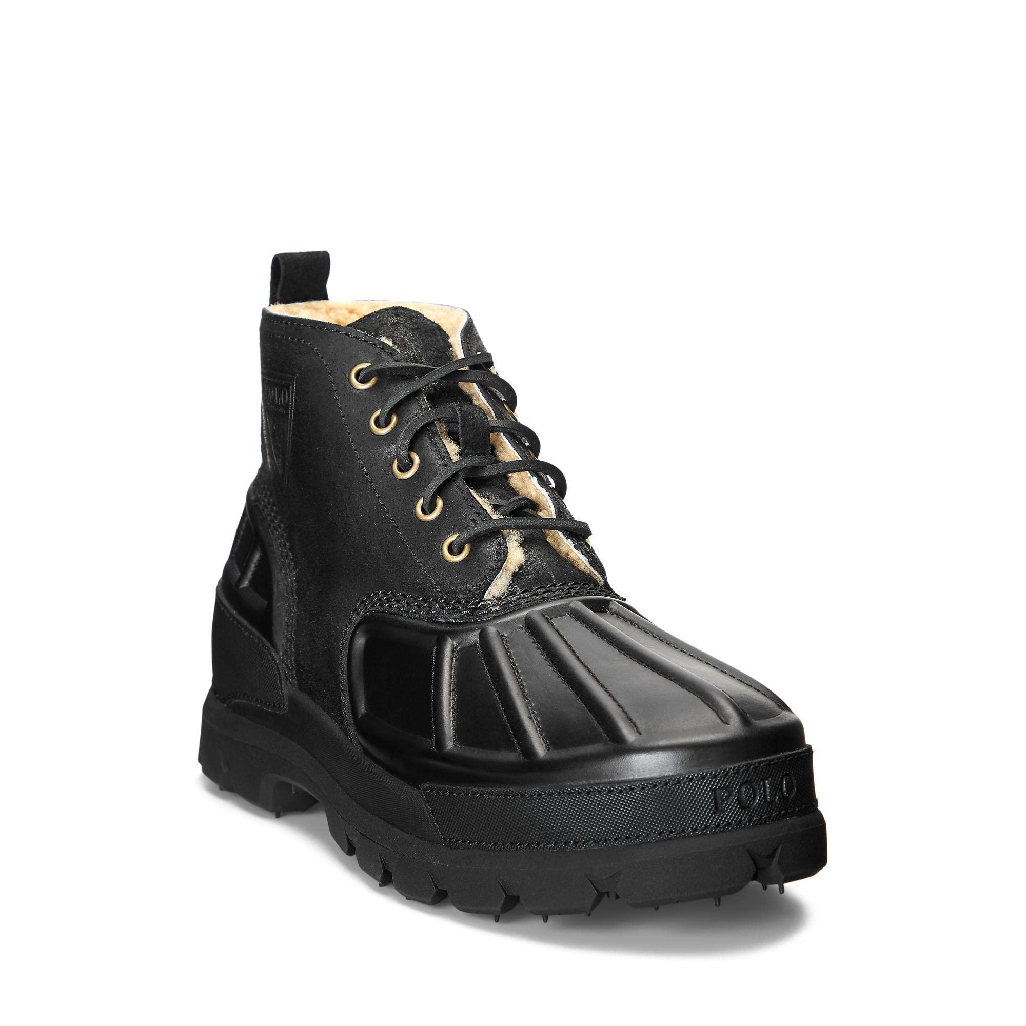Polo Ralph Lauren Oslo Low Leather-suede Boot in Black for Men | Lyst