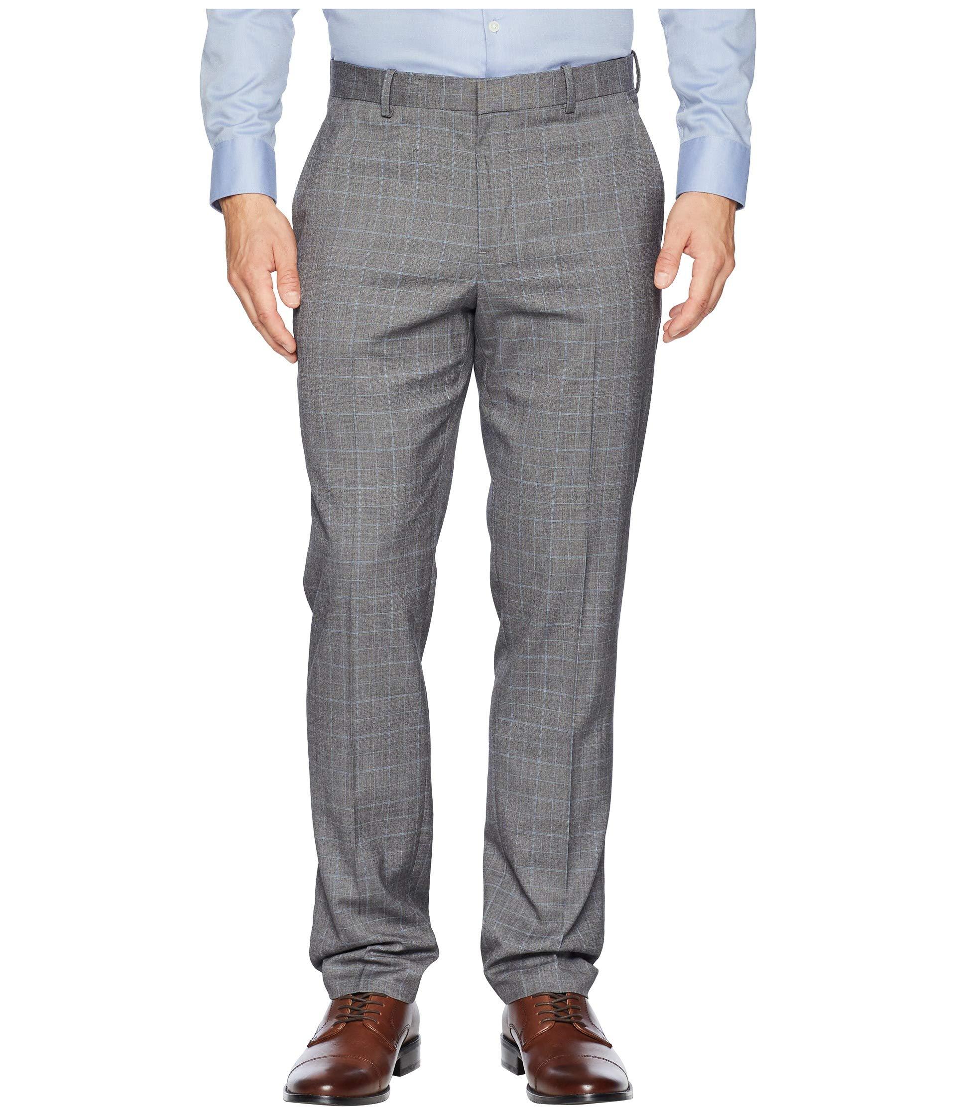 Perry Ellis Portfolio Synthetic Slim Fit Tonal Plaid Dress Pants in ...