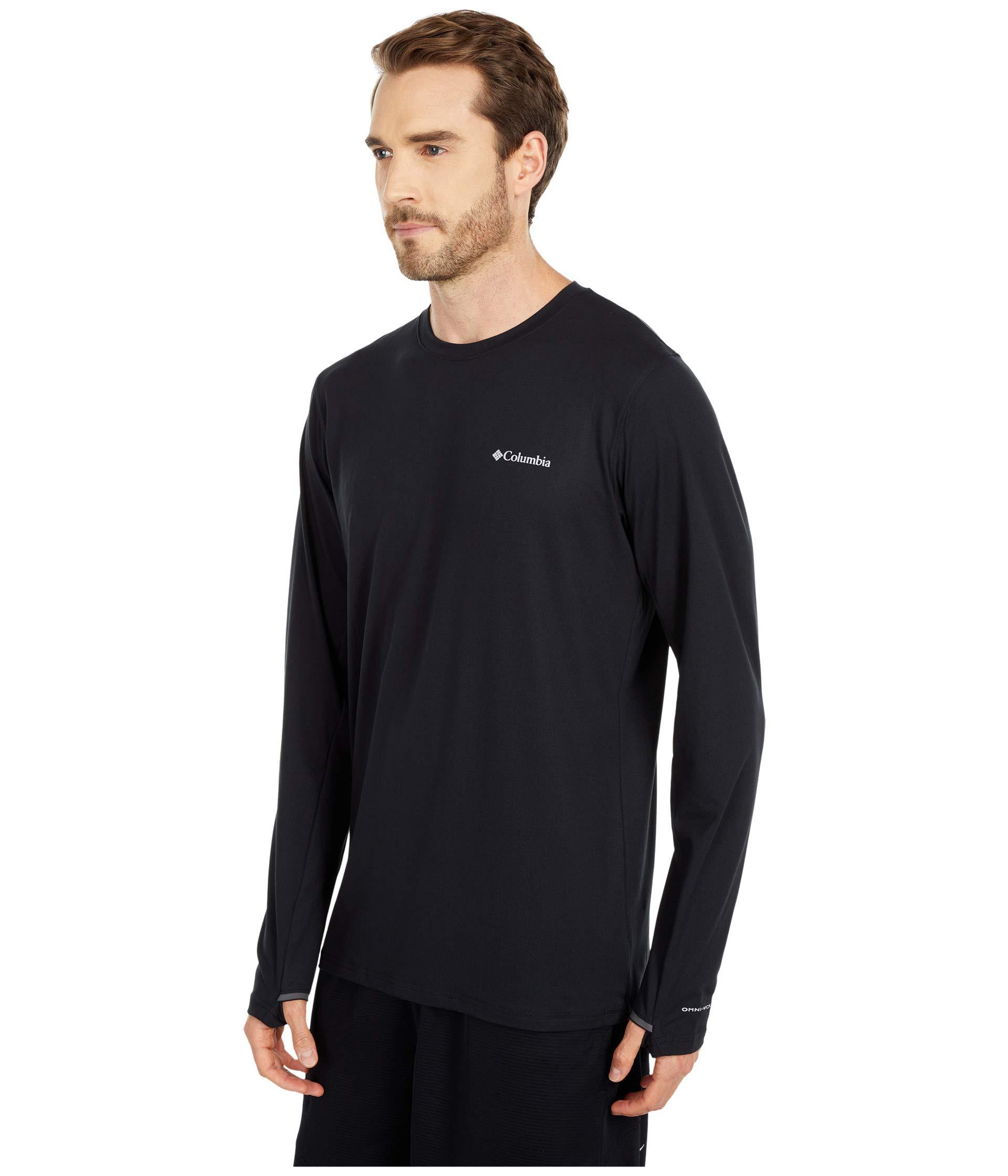 Columbia Synthetic Tech Trail Long Sleeve Crew Ii in Black for Men - Lyst