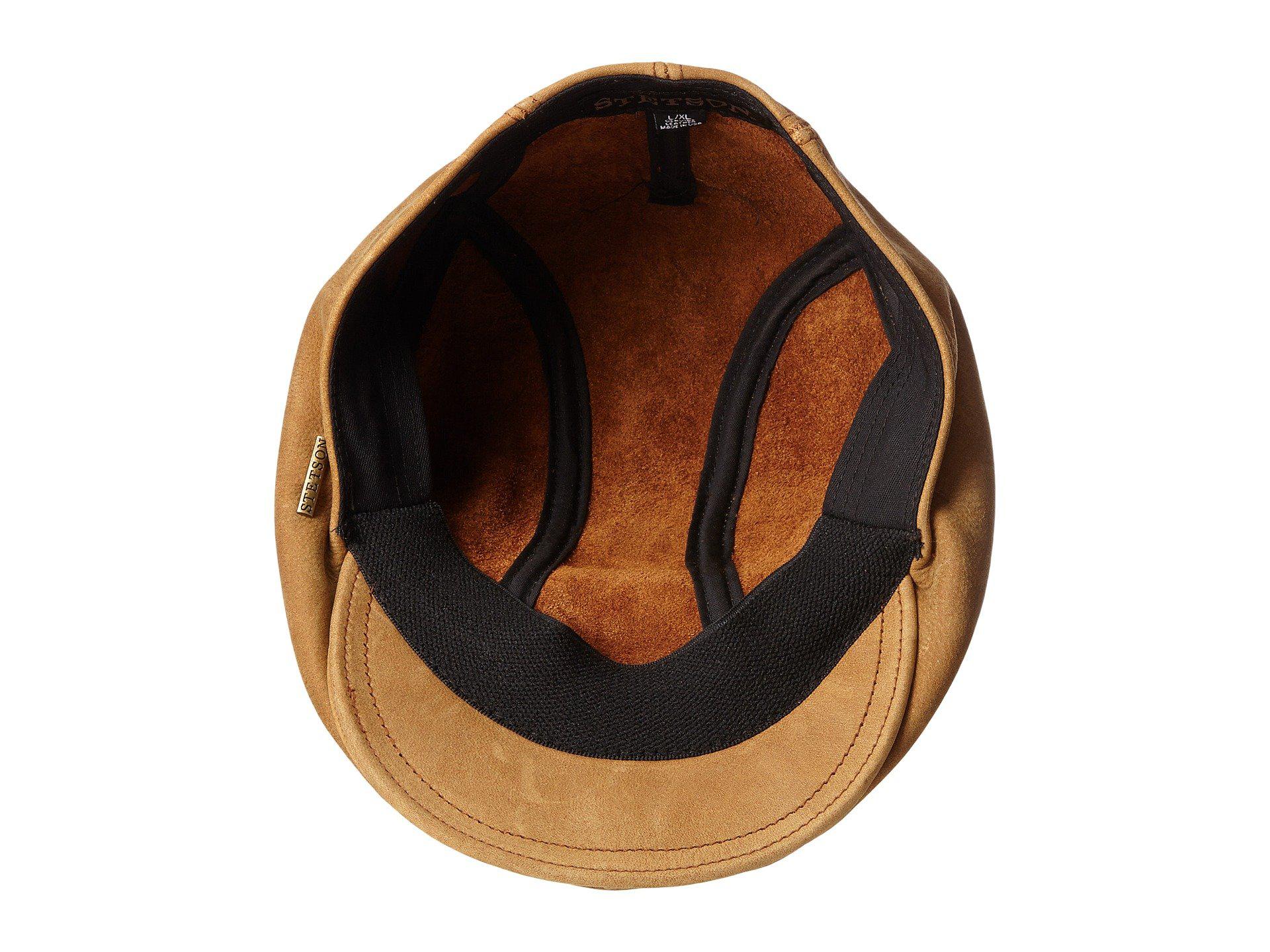 stetson leather ivy cap