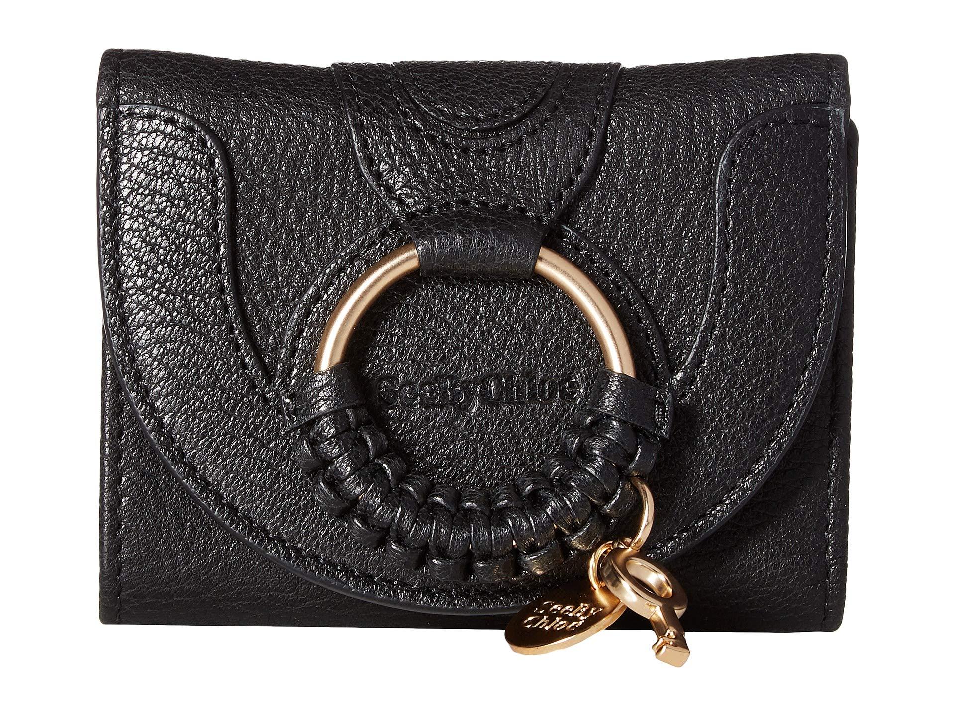 See By Chloé Hana Leather Tri - Fold Wallet in Black - Lyst