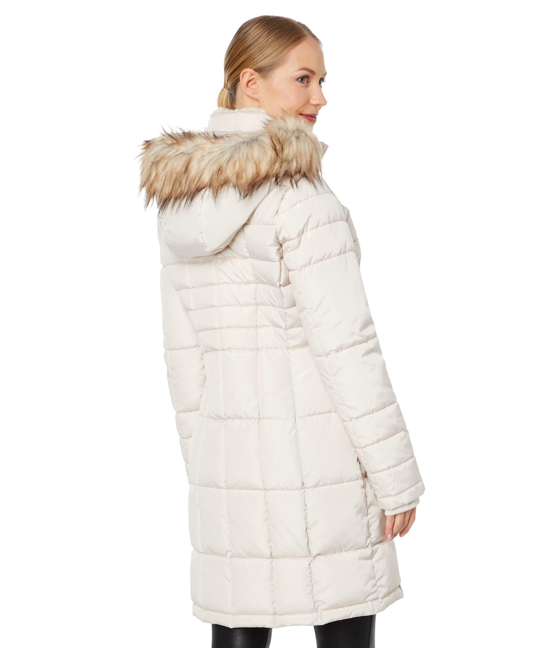 Kinderpaleis Cerebrum dividend Calvin Klein Walker Puffer With Chest Zip And Faux Fur Trim in White | Lyst