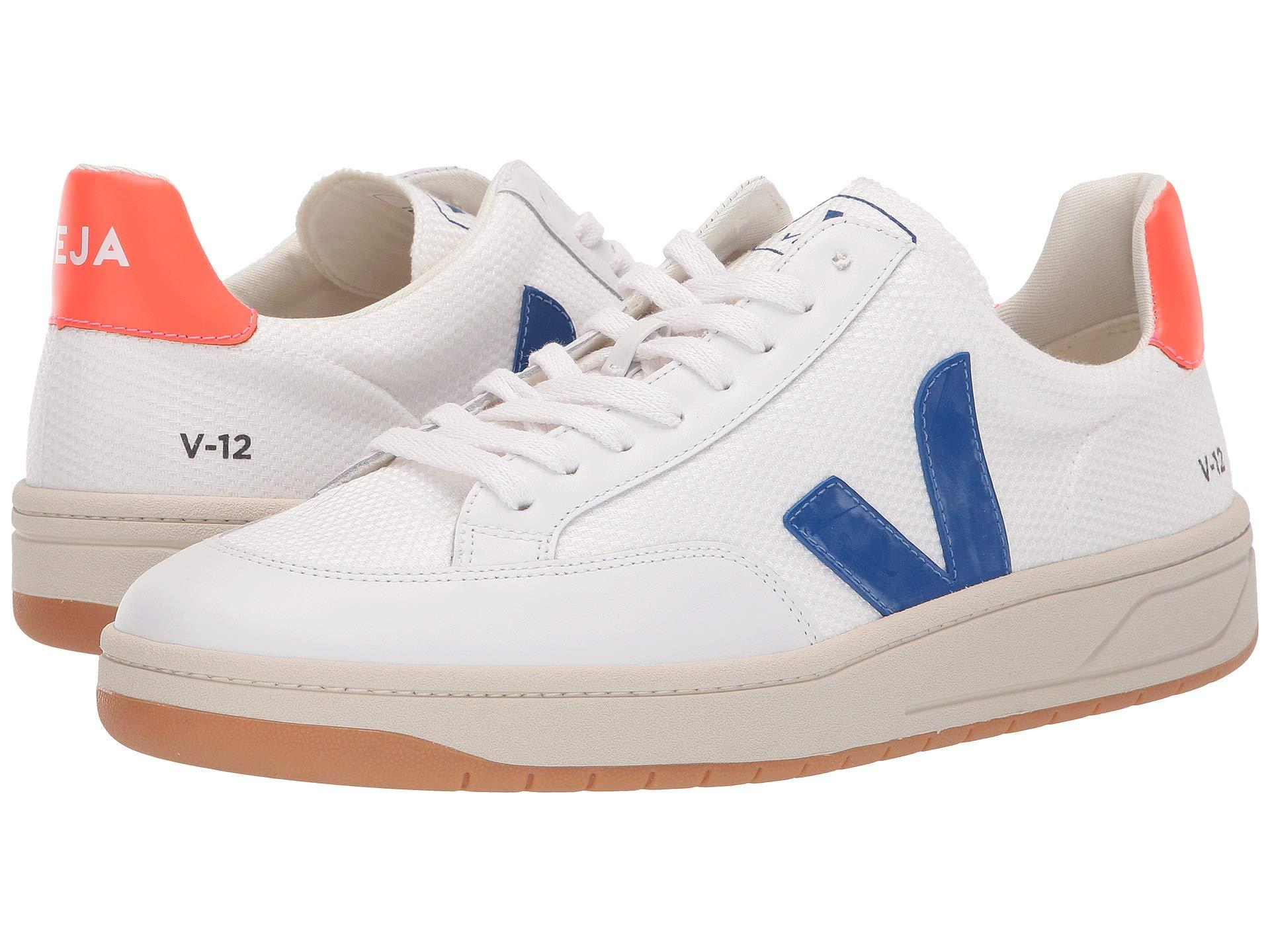 Veja Leather V-12 in White - Lyst