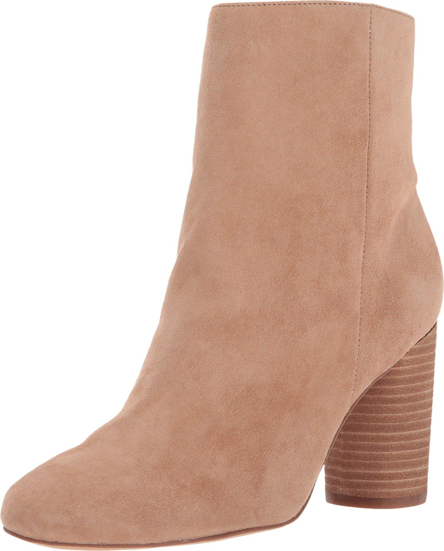 corra stacked heel bootie