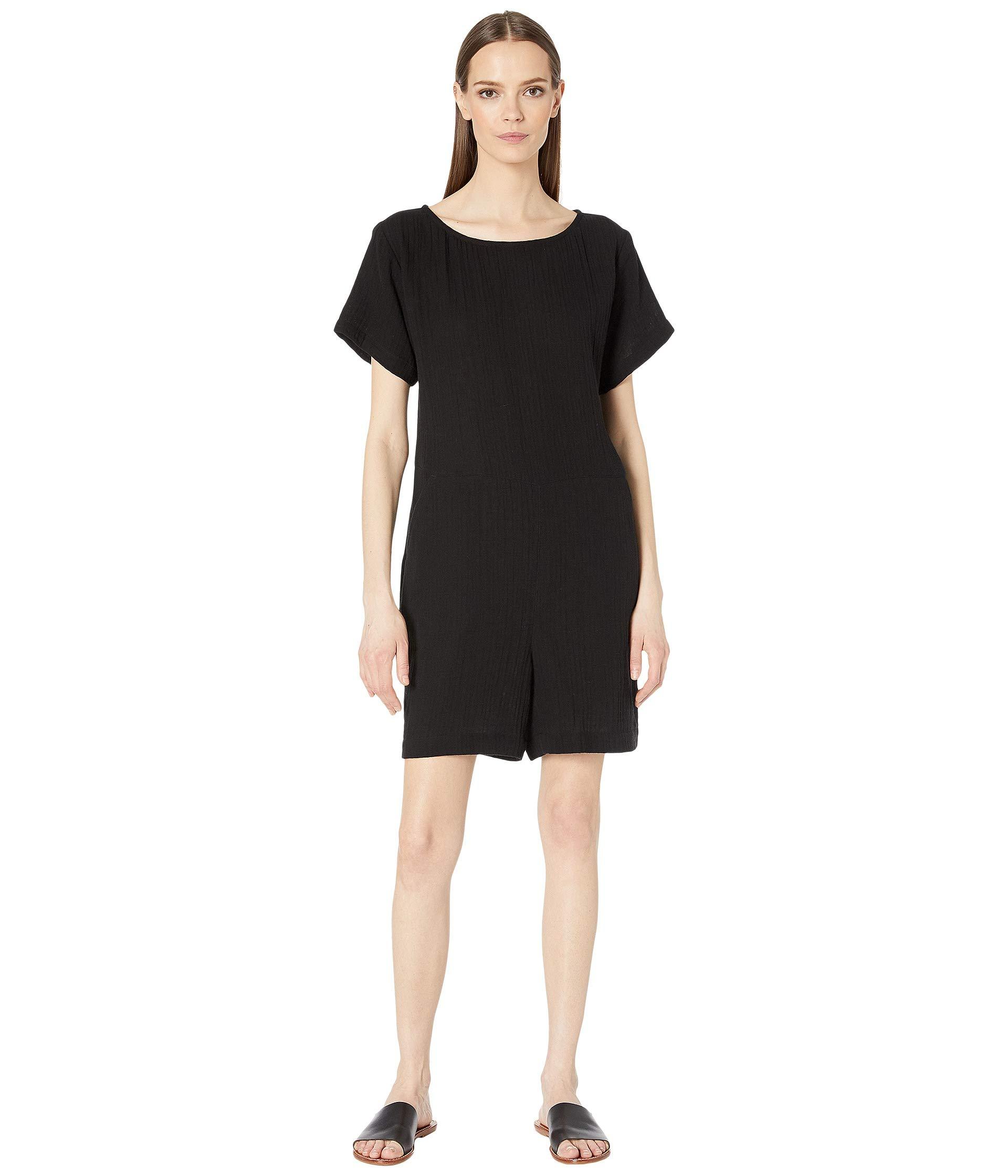 eileen fisher organic cotton gauze shirt dress
