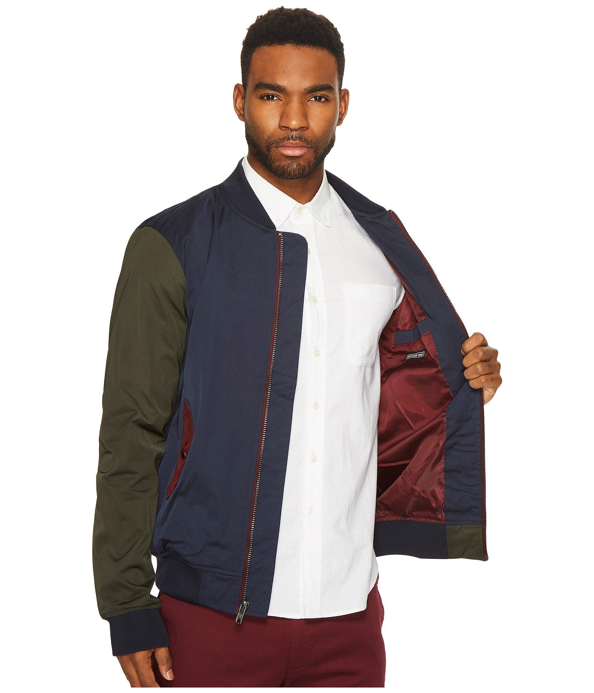 Members Only Color Block Bomber Jacket in Blue for Men | Lyst