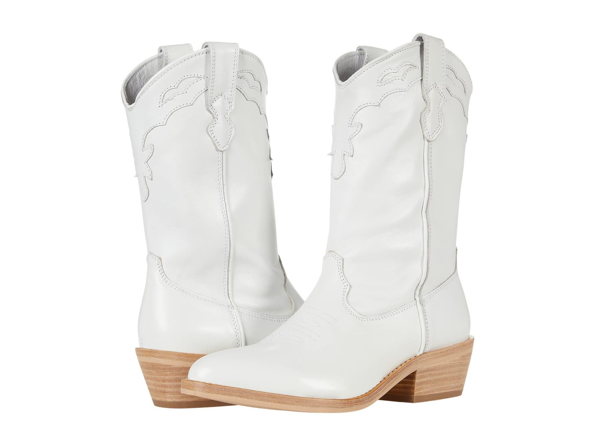 steve madden white western booties