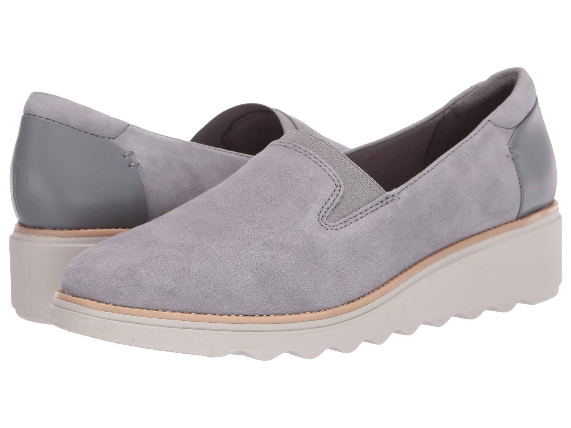 Clarks Suede Sharon Dolly Loafer in Grey (Gray) - Save 59% - Lyst