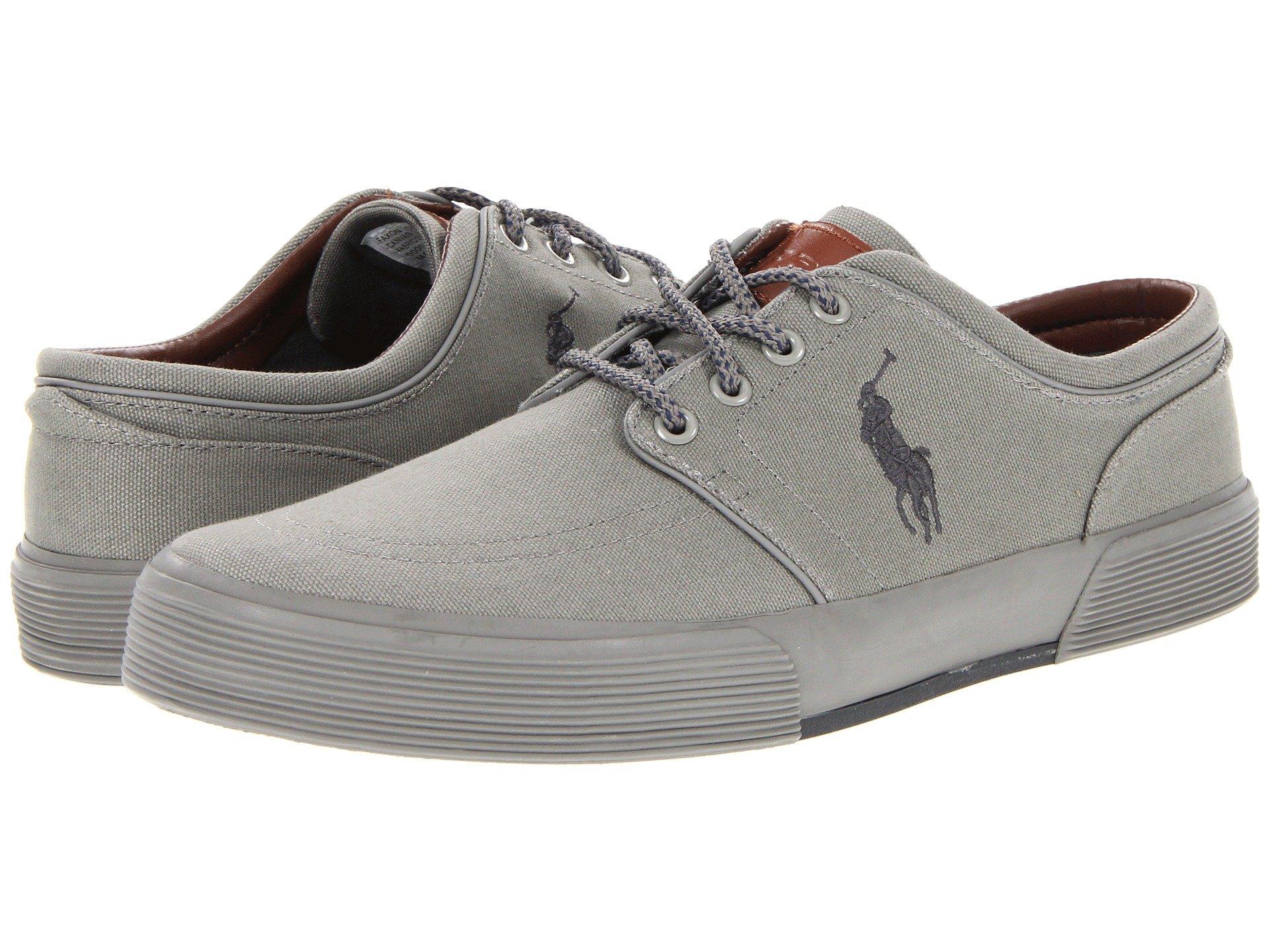 Polo Ralph Lauren Faxon Low-top Canvas Sneaker in Gray for Men | Lyst