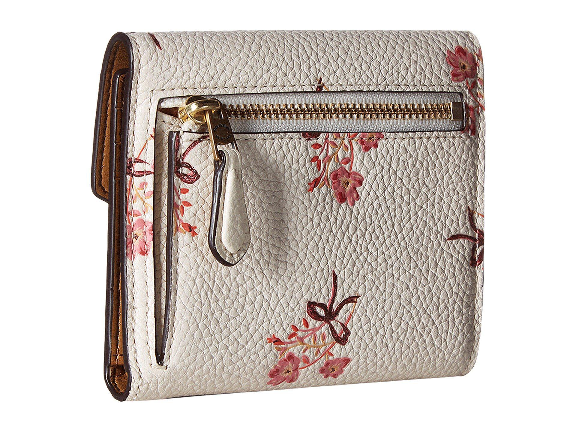 NEW Coach Small Wallet only in Dreamy Butterfly Bi-fold Floral Veggie print