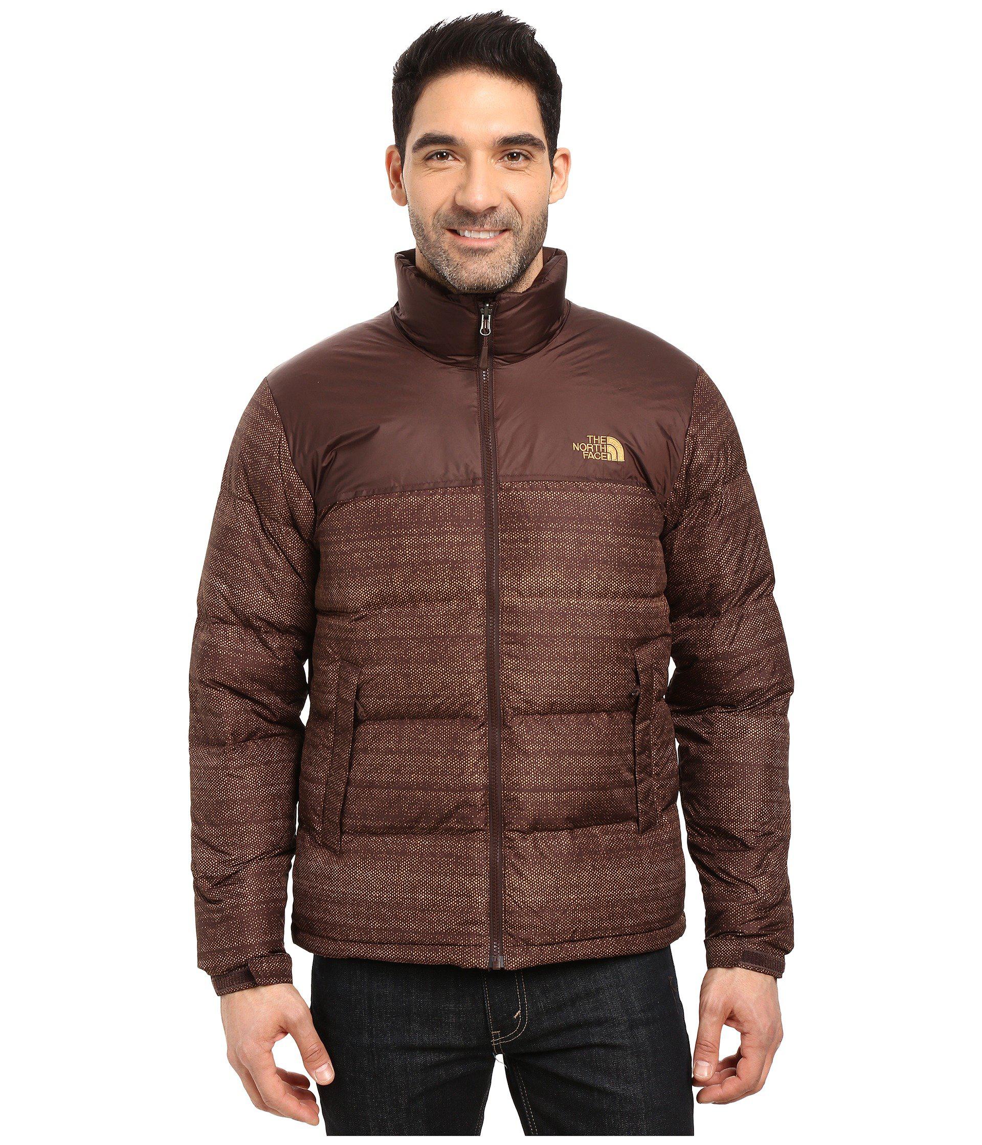 The North Face Goose Nuptse Jacket In Brown For Men Lyst