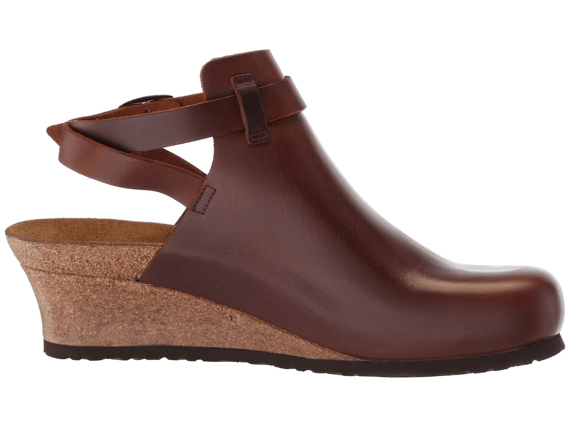 Birkenstock Esra Wedge Leather Clog - Discontinued in Brown | Lyst