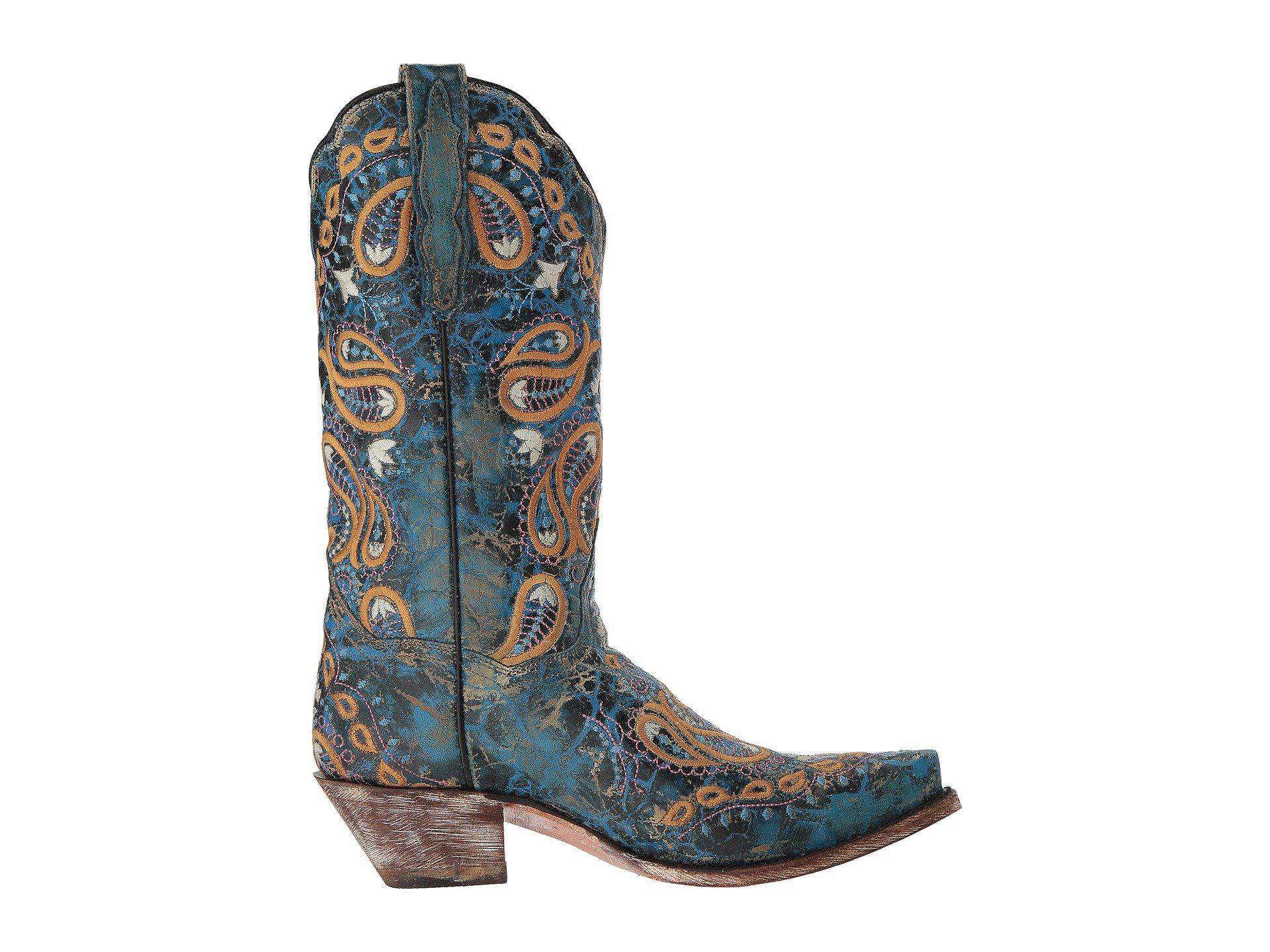 Dan Post Leather Boot Barn In Turquoise Blue Lyst