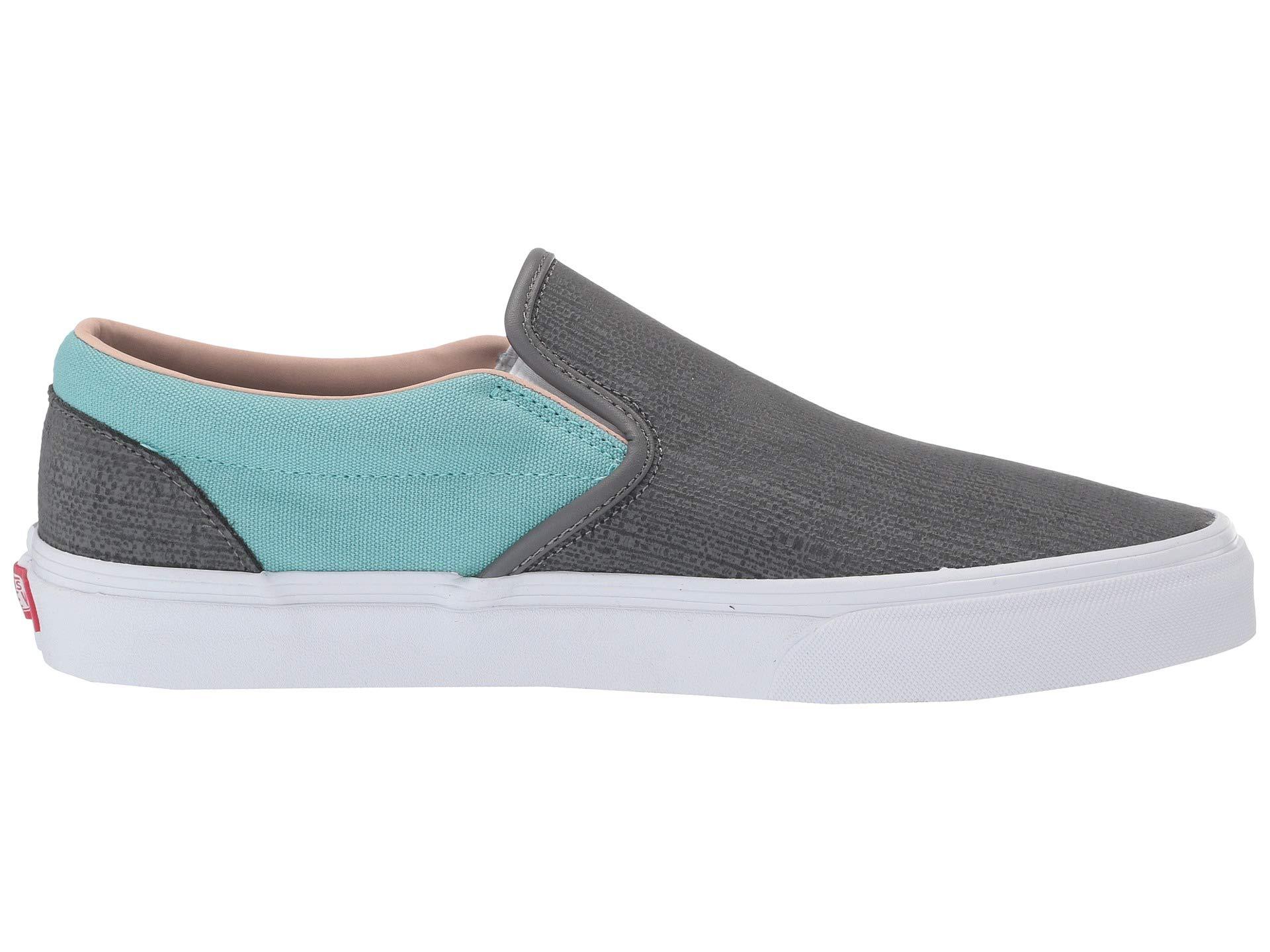 vans woven check slip on belgian block