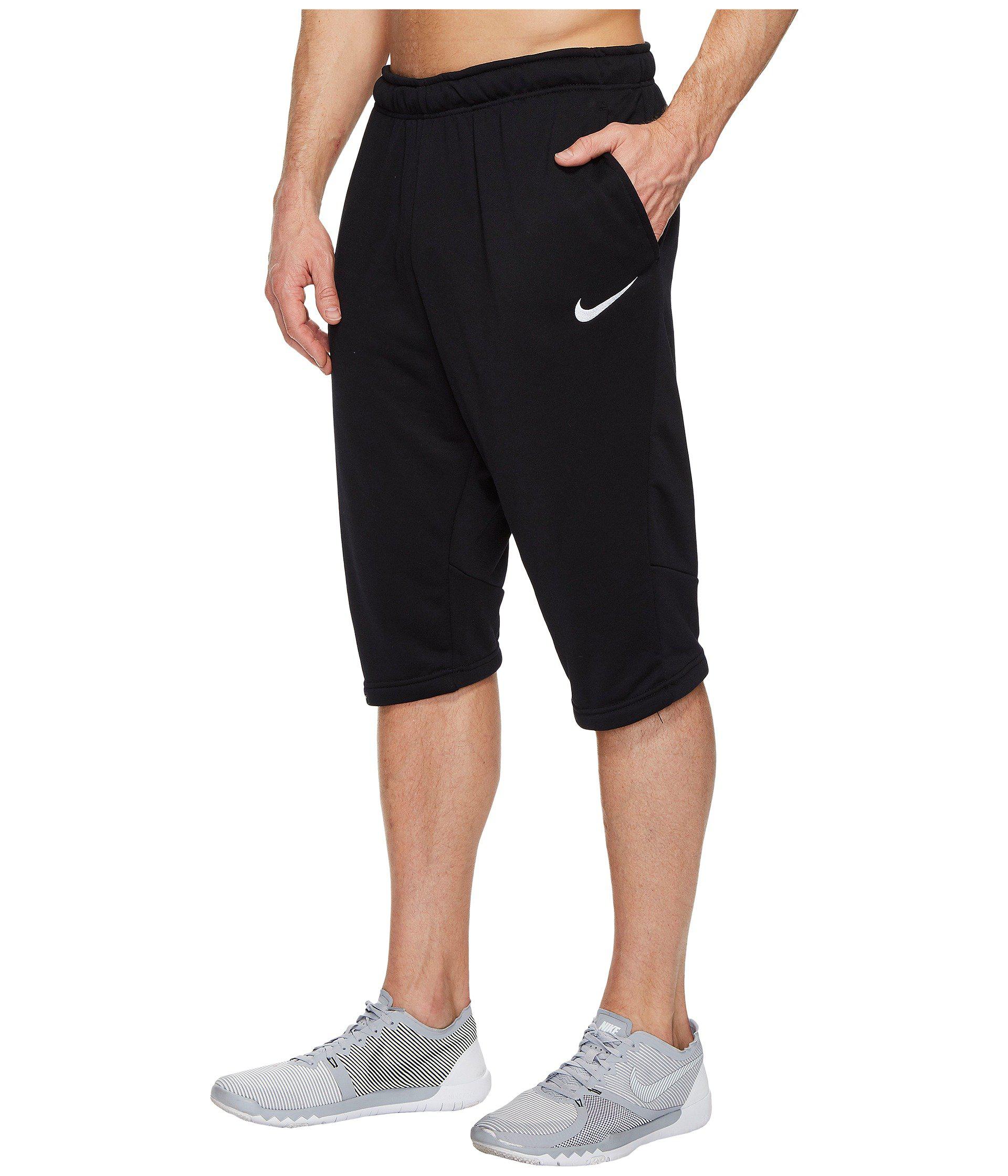 nike training fleece shorts in grey