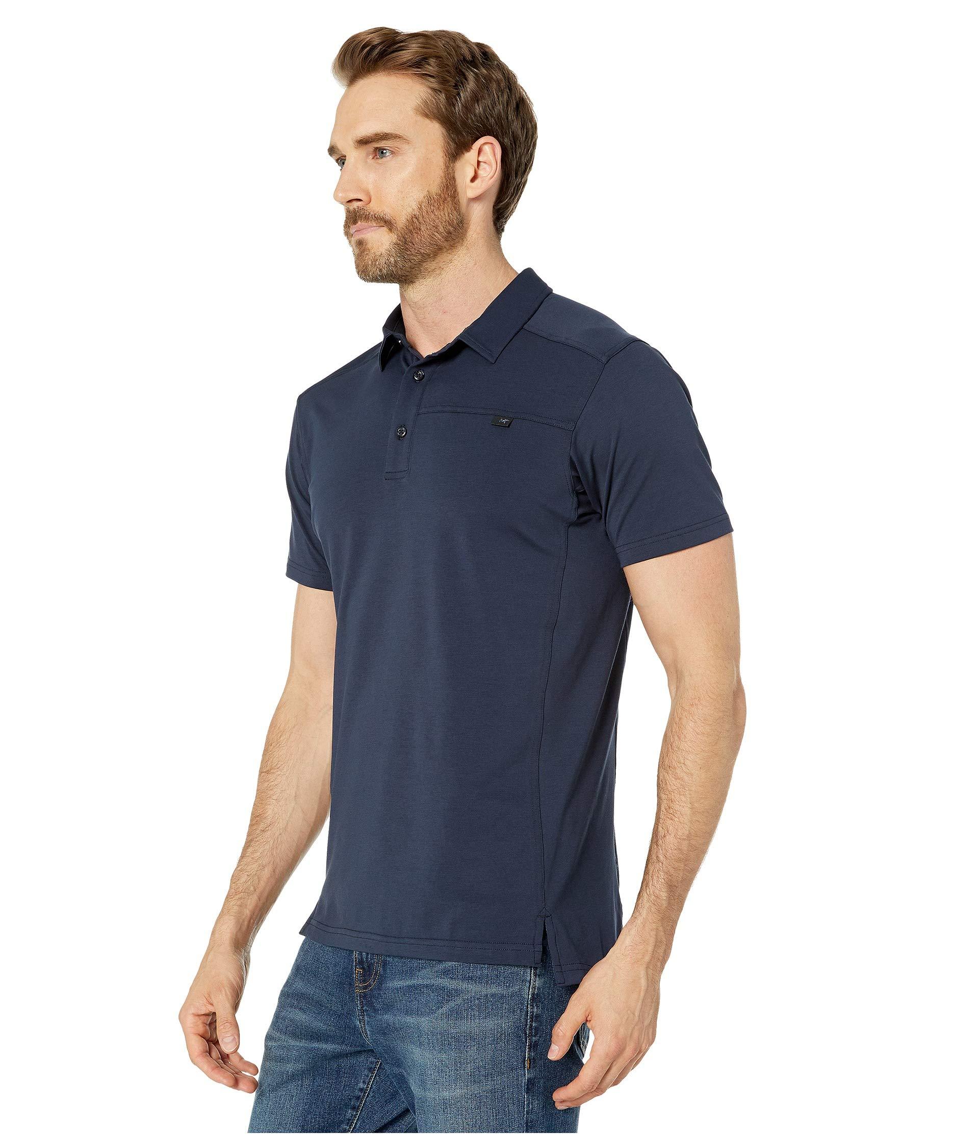 Arc'teryx Cotton Captive Polo S/s in Navy (Blue) for Men - Lyst