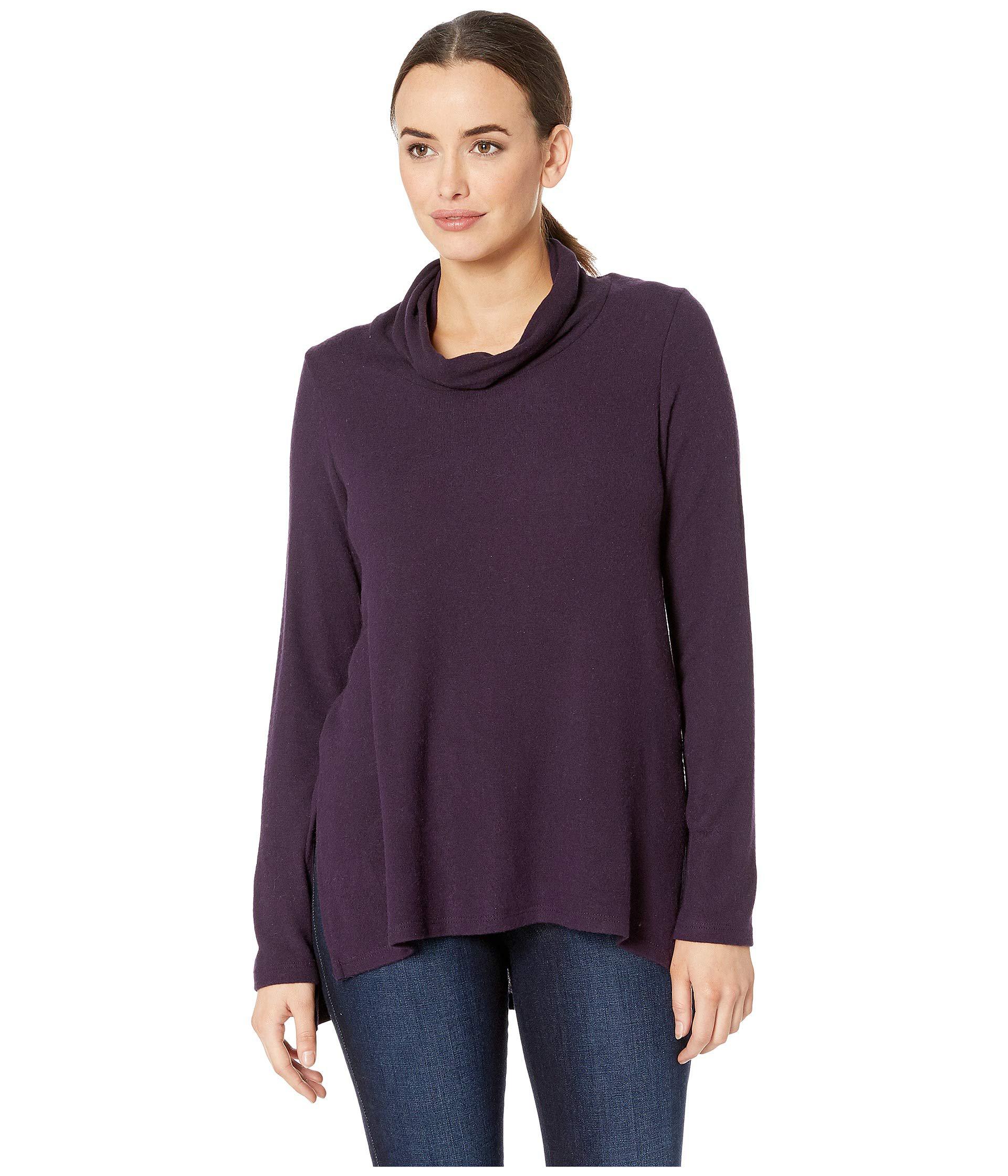 Karen Kane Synthetic Cowl Neck Sweater (Eggplant) Sweater in Purple - Lyst