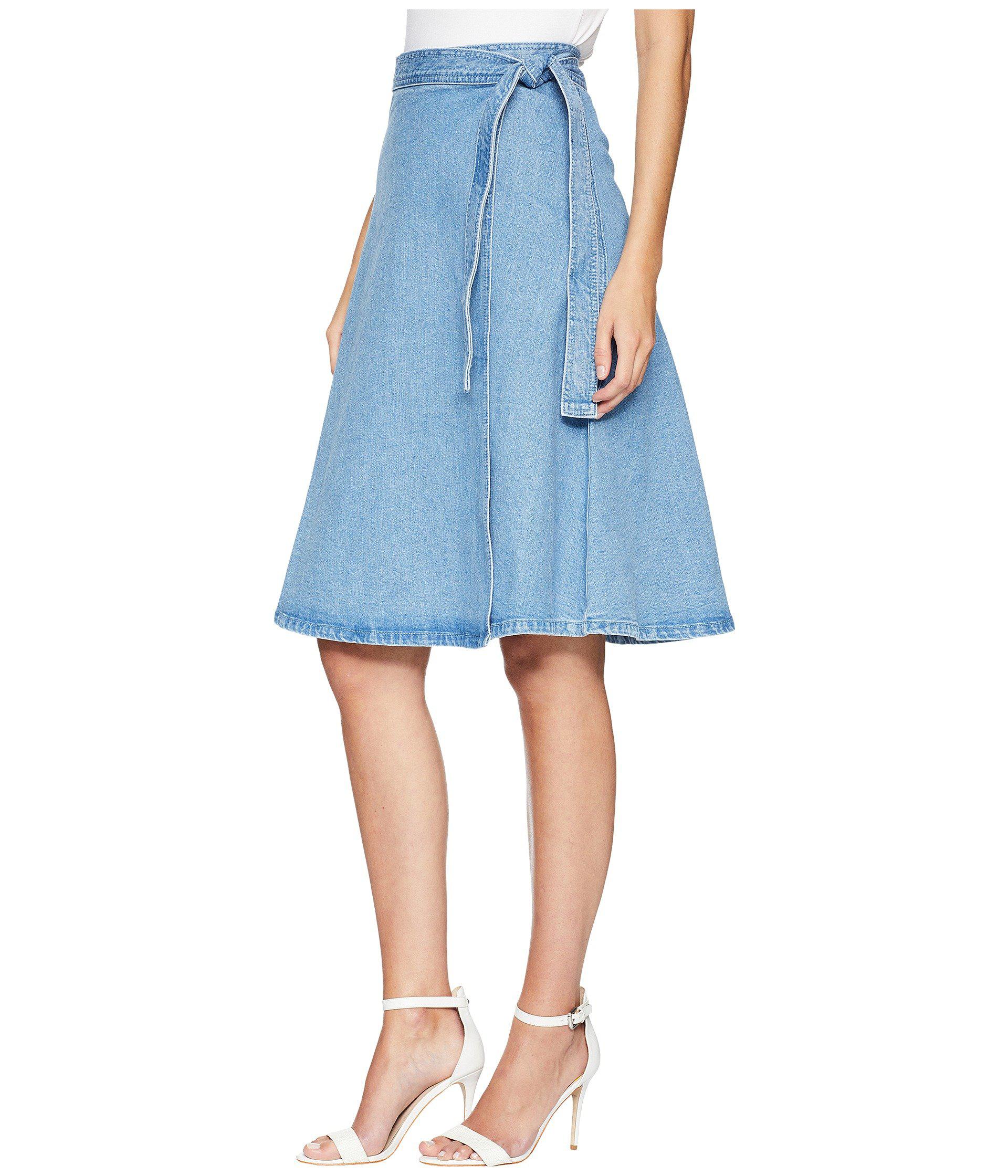 Kate Spade Vintage Denim Wrap Skirt in Blue | Lyst