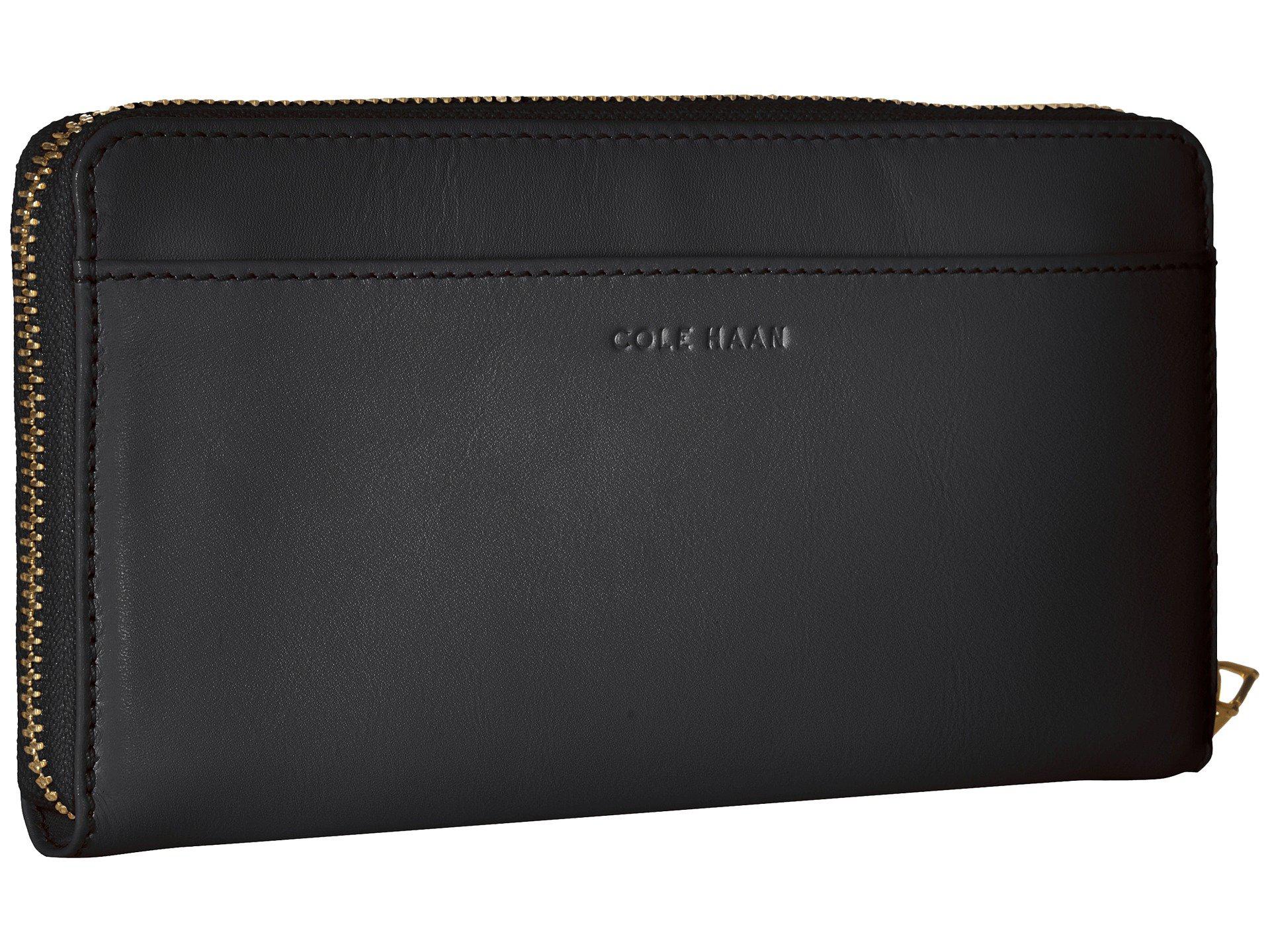 Cole Haan Leather Zoe Continental Wallet (black) Wallet Handbags - Lyst