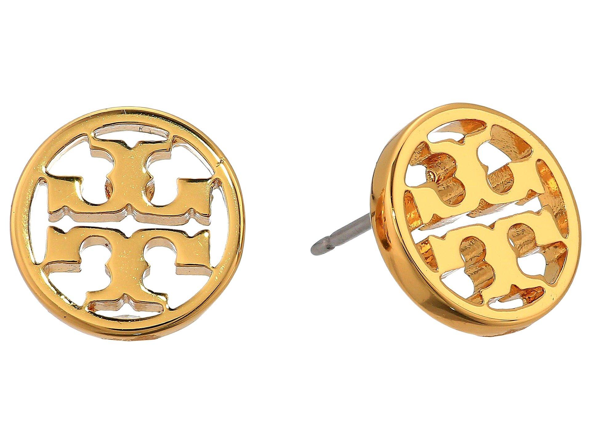 Tory Burch Logo Circle-stud Earrings in Gold (Metallic) - Save 26% - Lyst