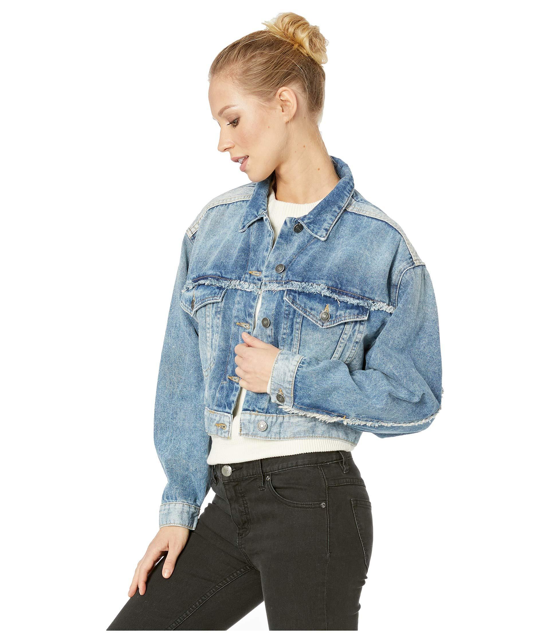 free people bedford cotton cropped denim jacket