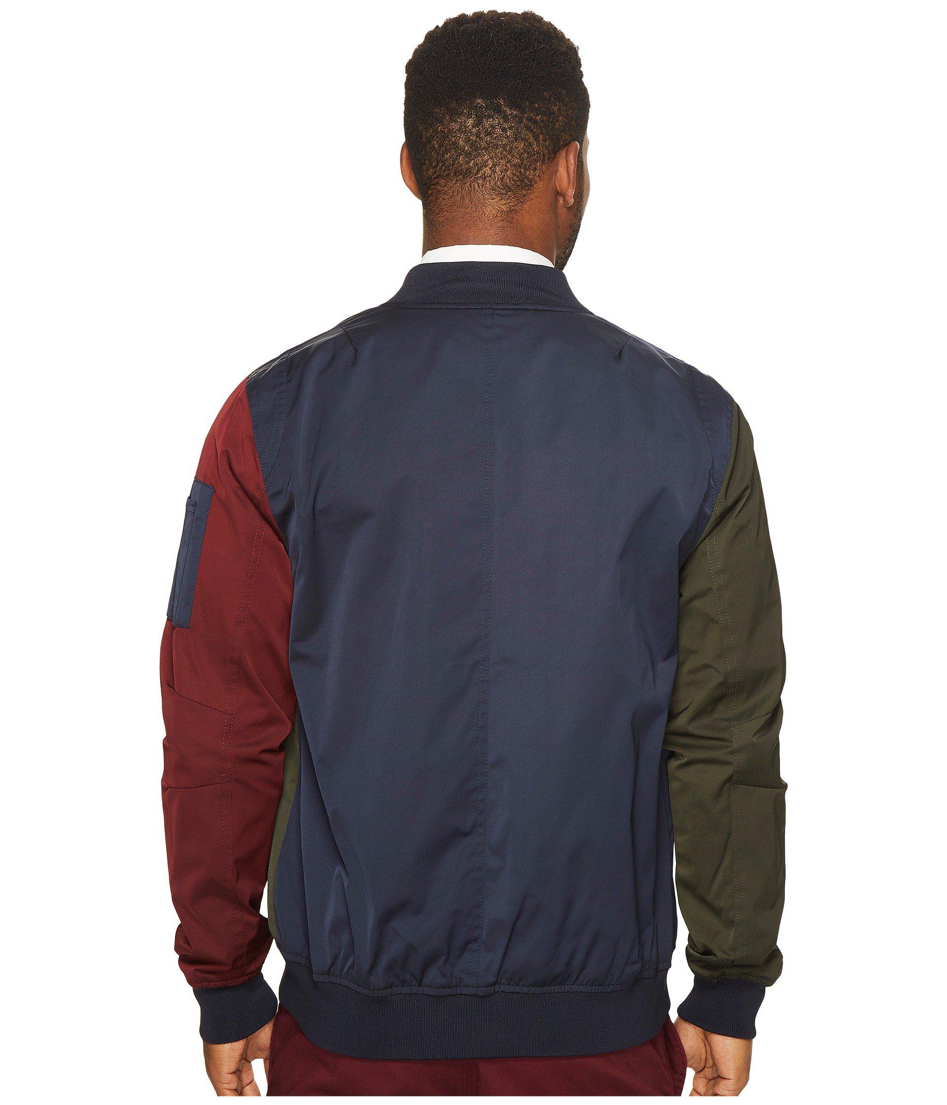 color block bomber jacket