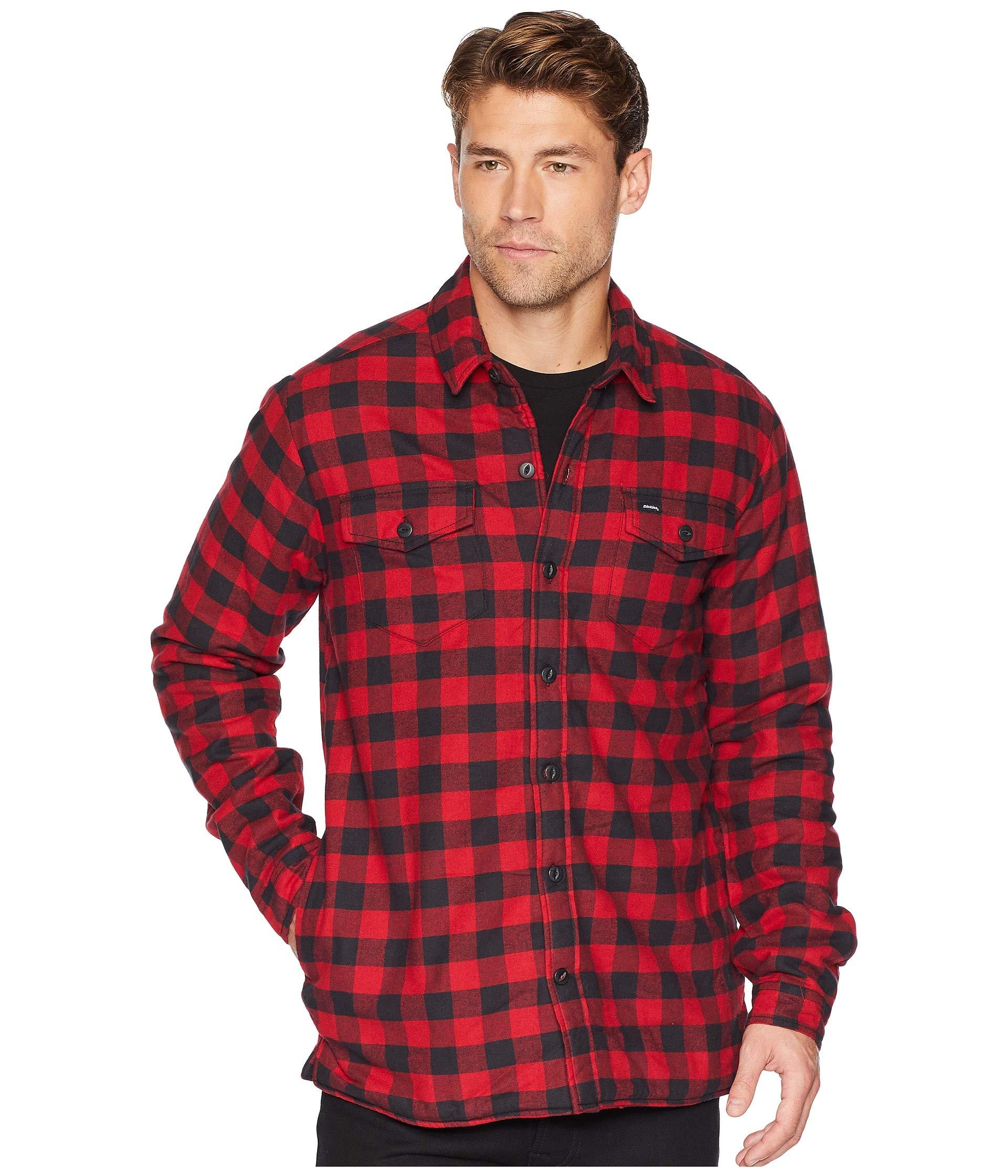 Dickies 67 Collection - Flannel Shirt Jacket With Sherpa Lining in ...