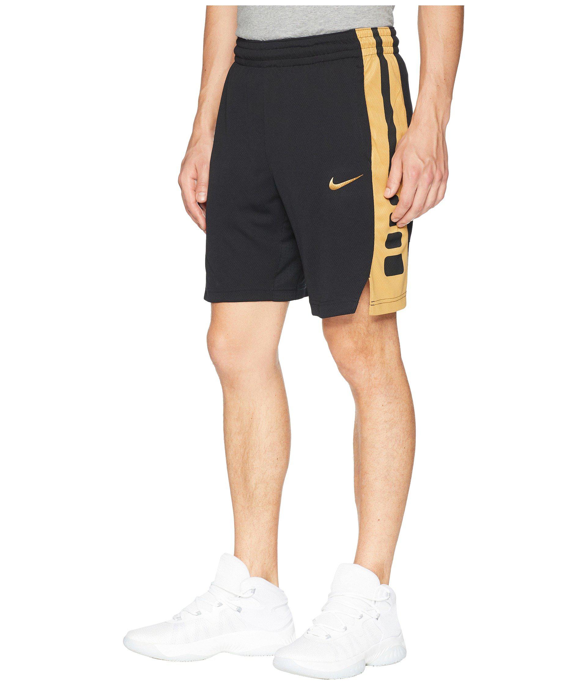 black and gold nike basketball shorts