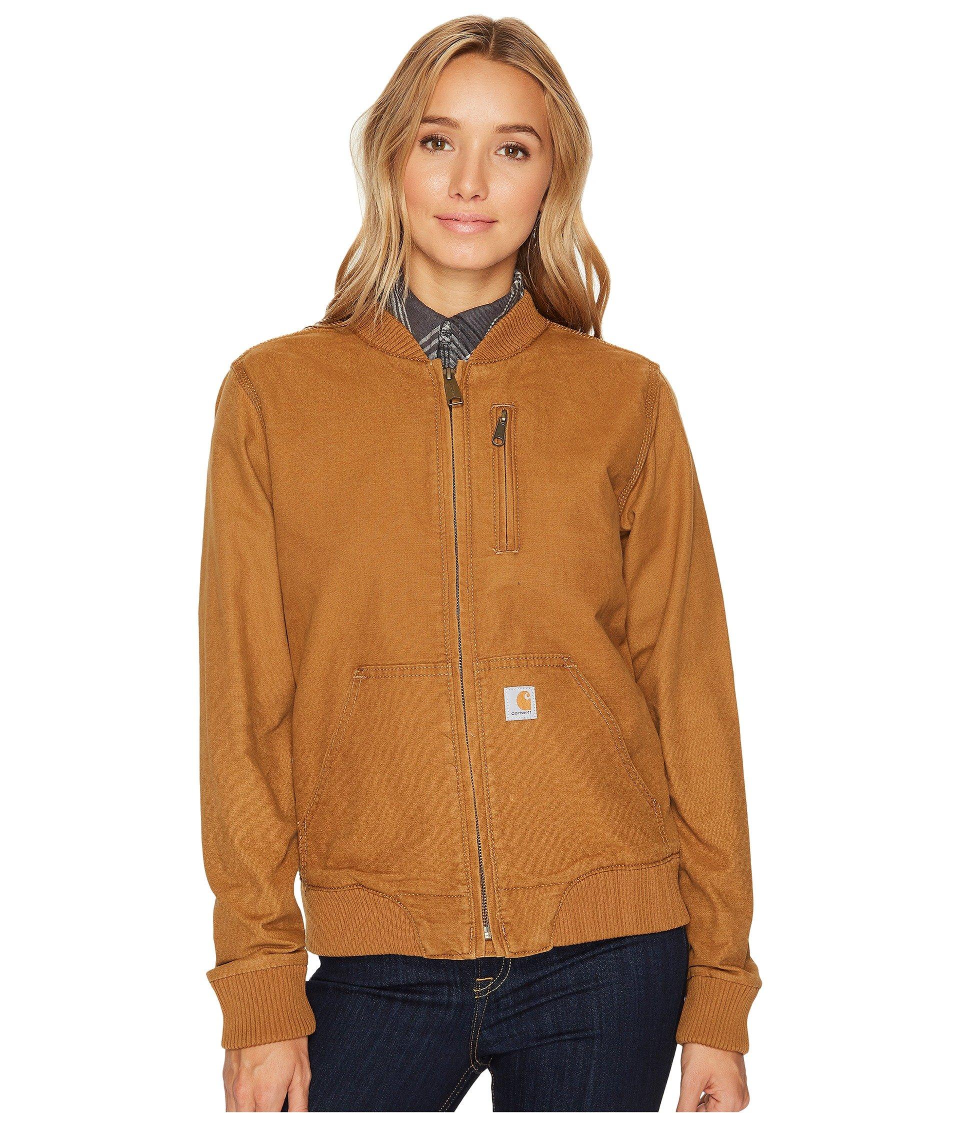 Carhartt Canvas Crawford Bomber Jacket in Brown - Save 20% - Lyst