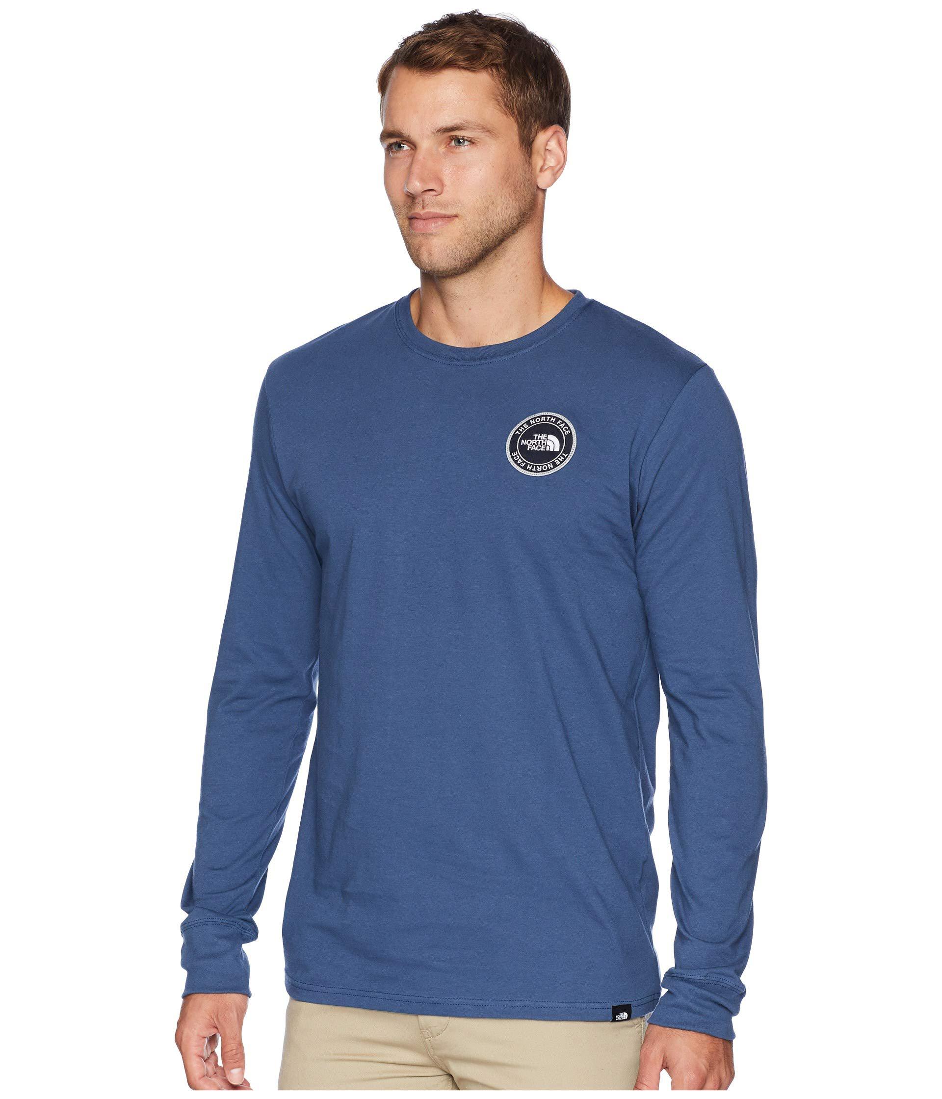 the north face long sleeve patch tee