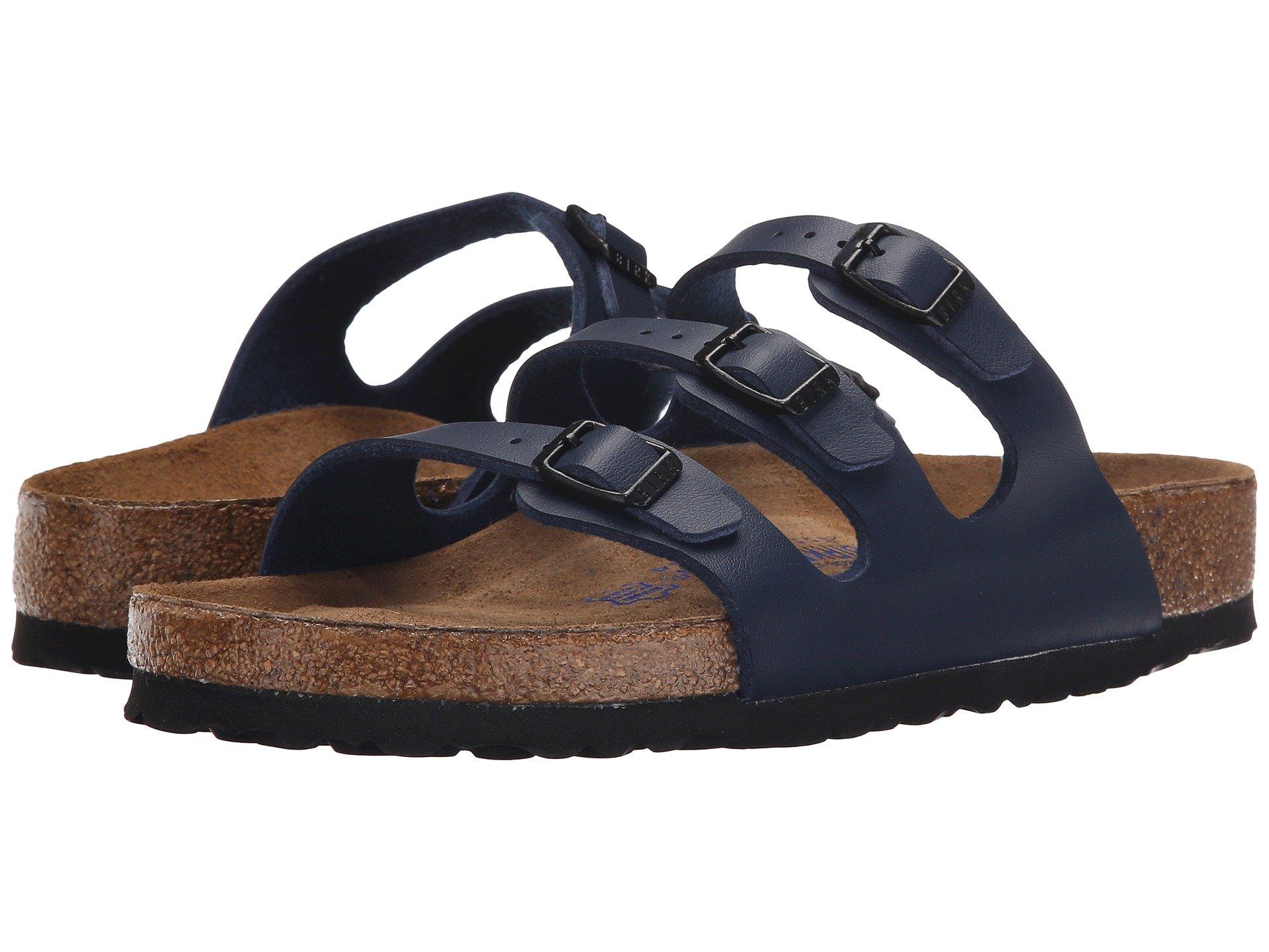 Birkenstock Suede Florida Soft Footbed - Birko-flortm in Blue - Lyst