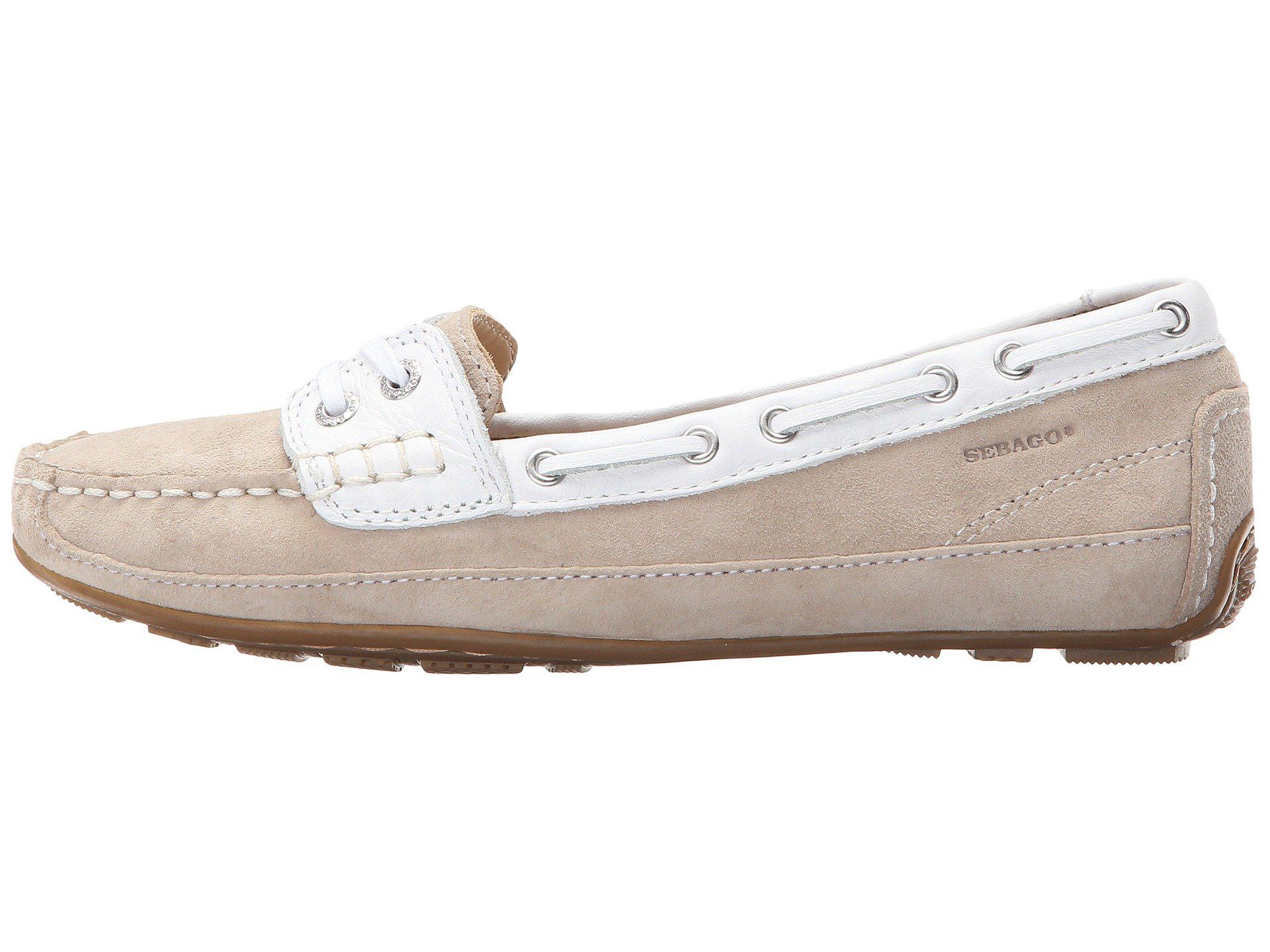 Sebago Bala (taupe Suede/white) Women's Slip On Shoes in Natural - Lyst
