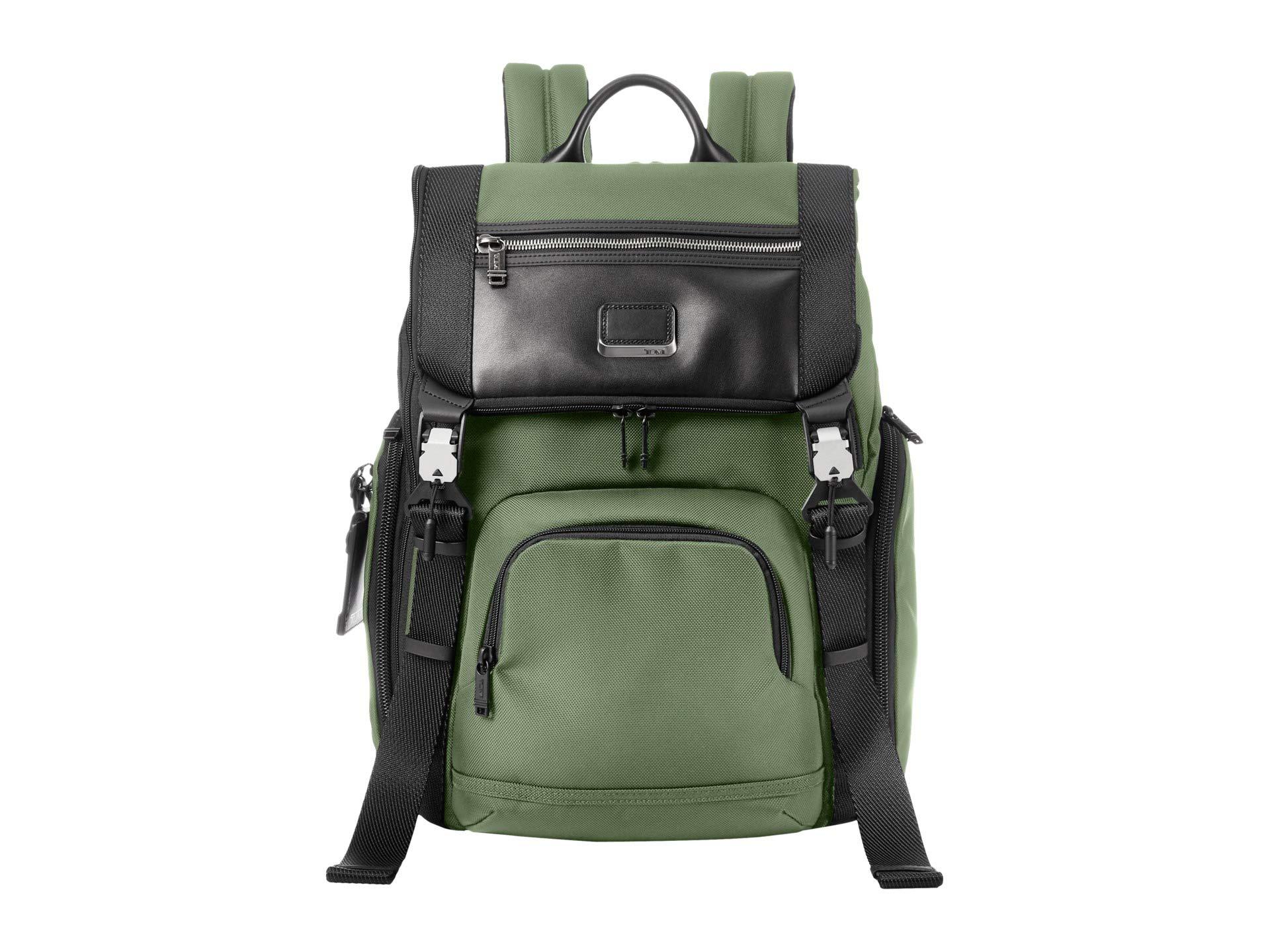 Tumi Leather Alpha Bravo Lark Backpack in Green for Men - Lyst
