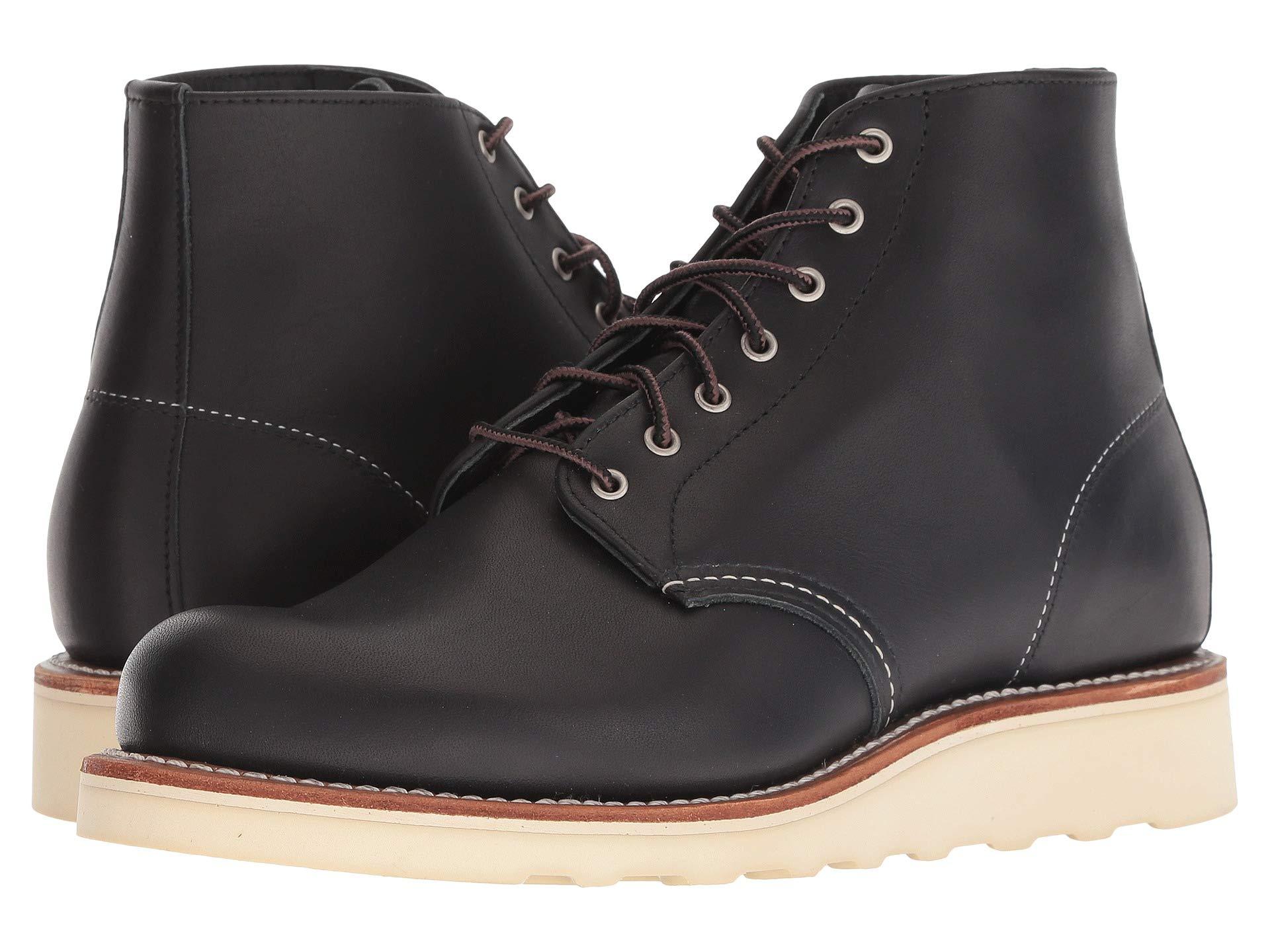 red wing round toe black