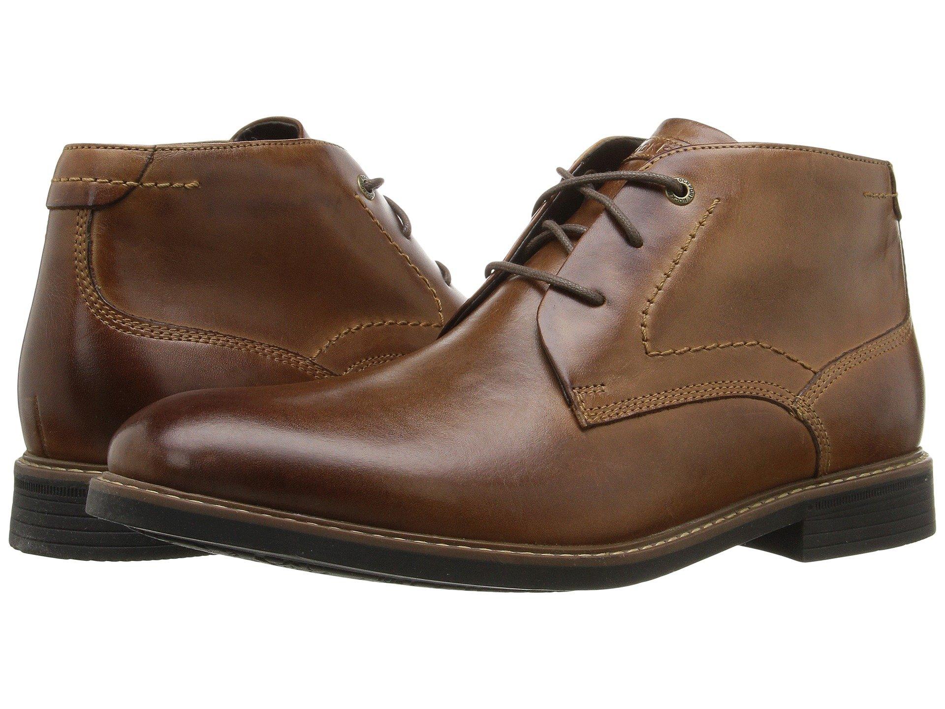 Rockport Leather Break Chukka Boots in Dark Brown Leather (Brown) for