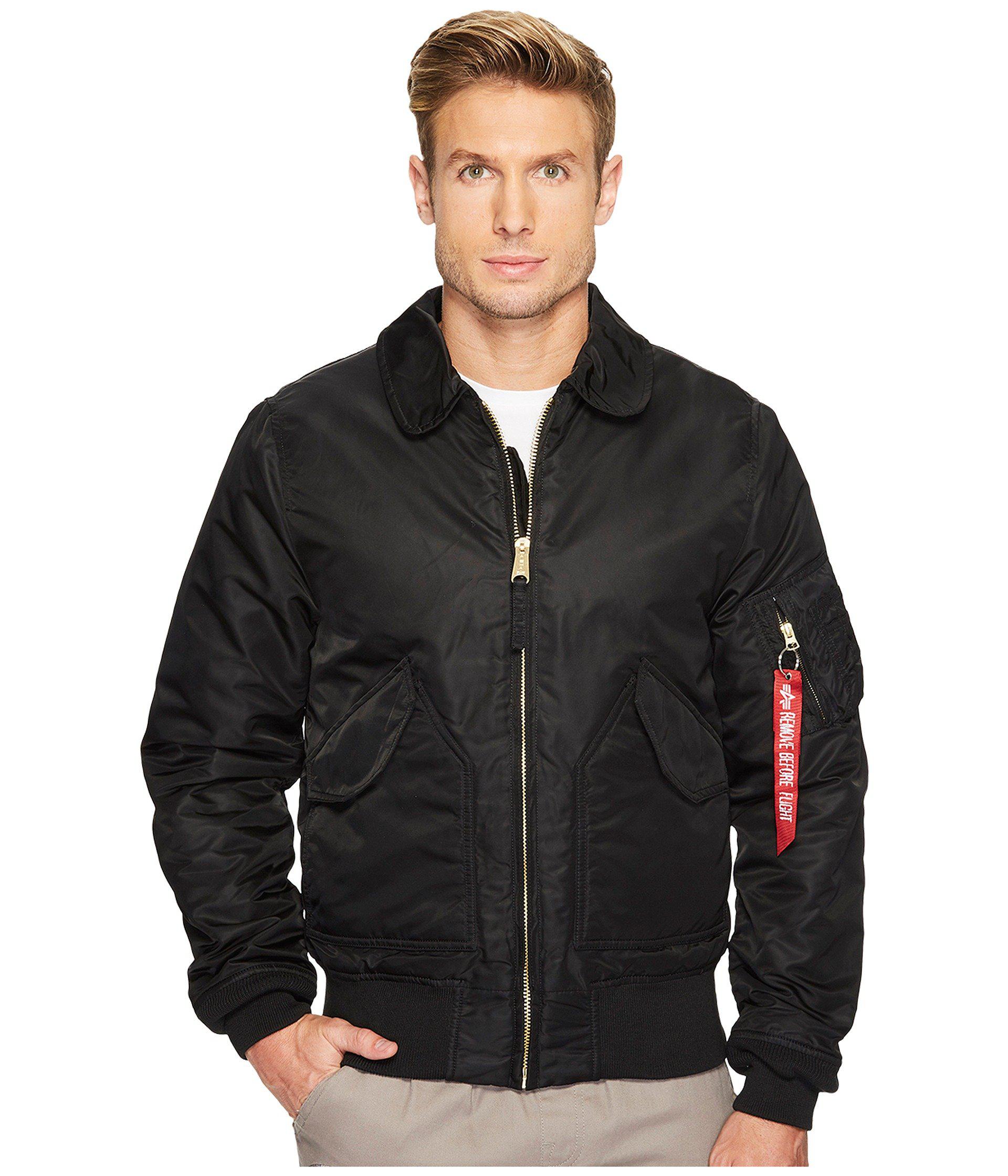 Alpha Industries Synthetic Cwu 45/p Slim Fit Jacket in Black for Men | Lyst